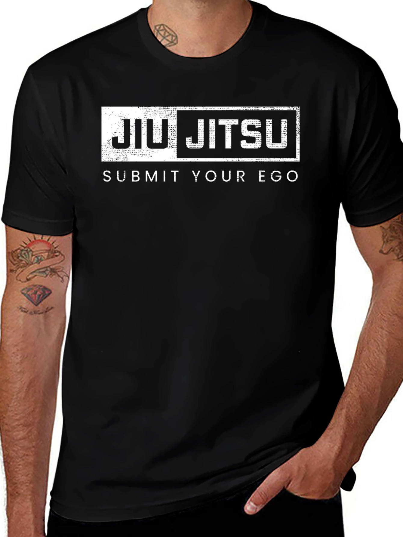 Jiu Jitsu Submit Your Ego Black T-Shirt