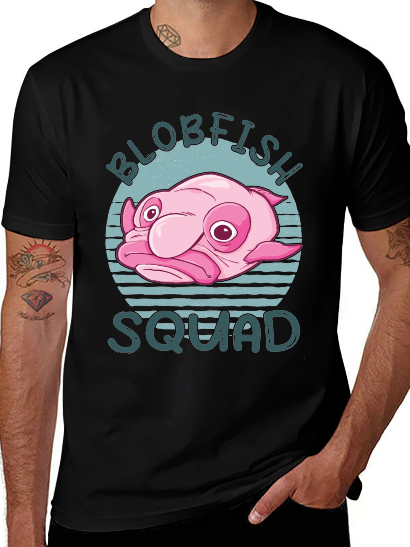 Variant 3 of Blobfish Squad Graphic Tee