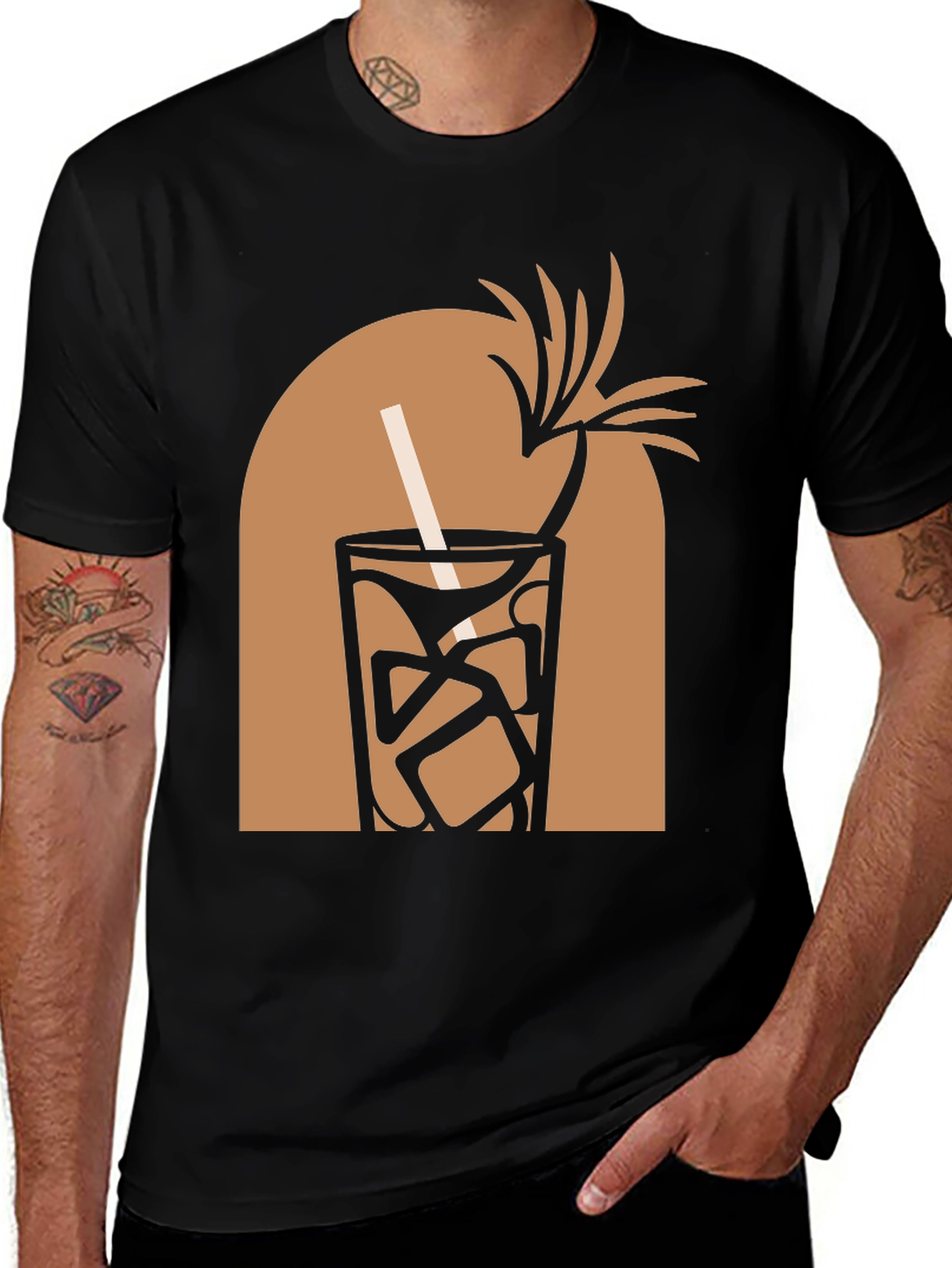 Variant 8 of Tropical Drink Graphic T-Shirt