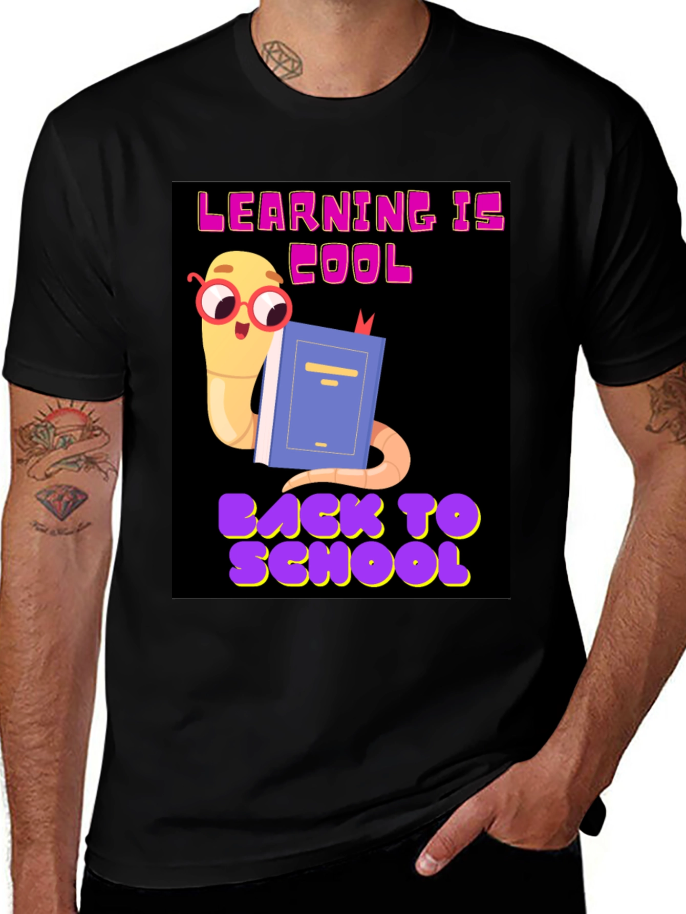 Variant 24 of Cool Worm Reading Book T-Shirt