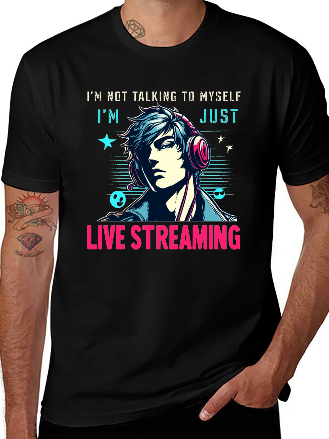 Live Streaming T-Shirt - Gamer Design