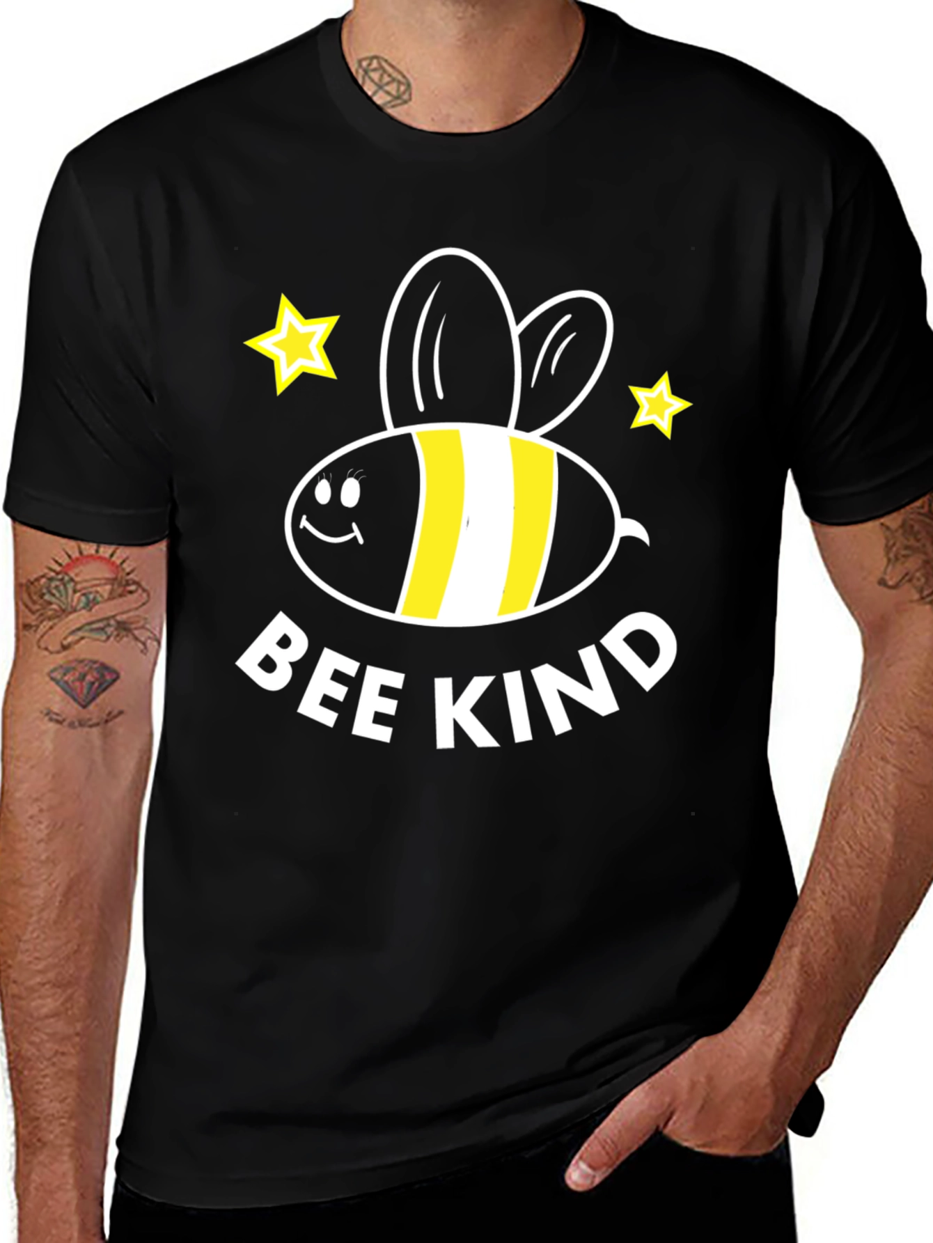 Variant 16 of Bee Kind Graphic T-Shirt - Black