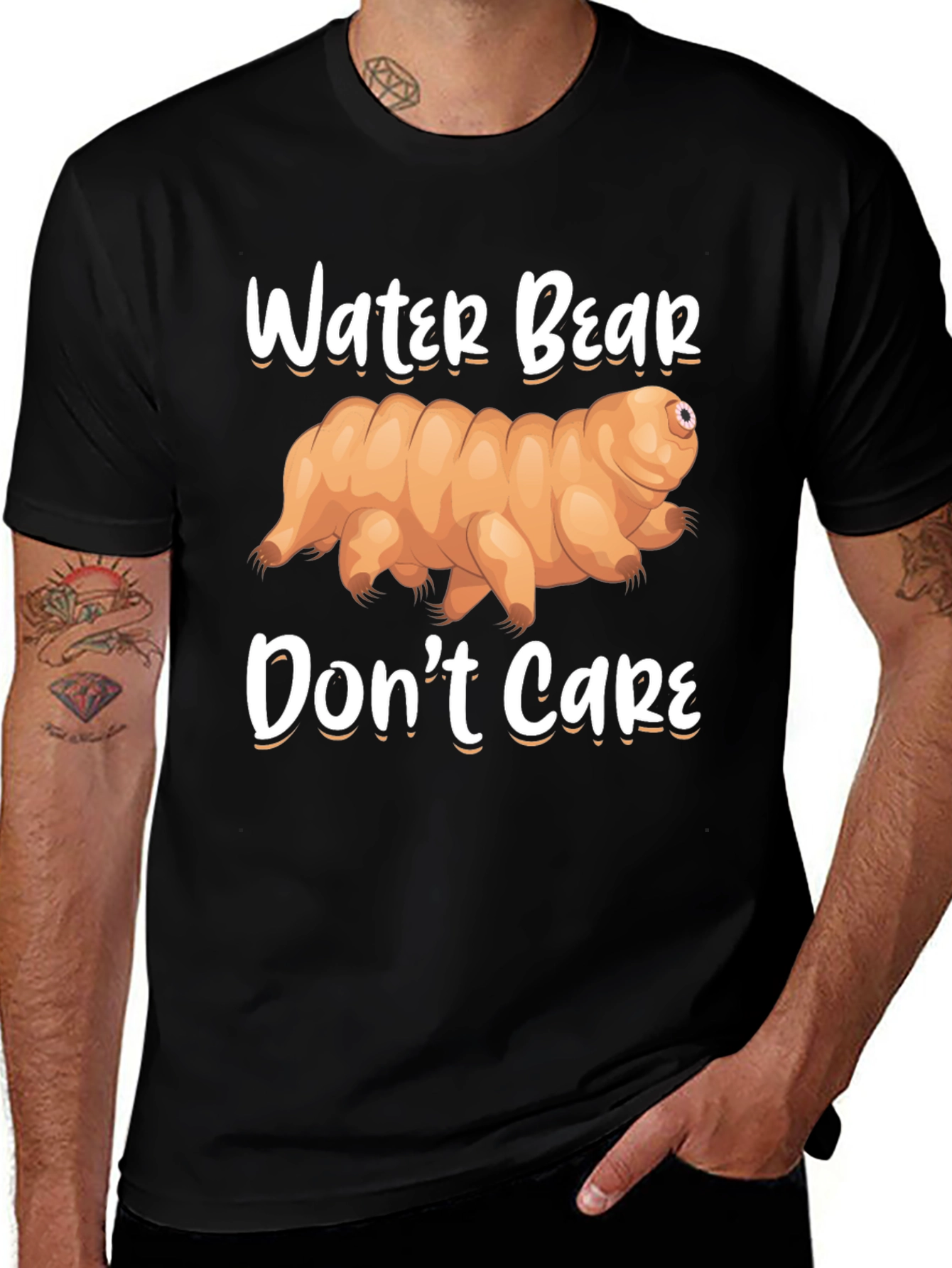 Variant 22 of Water Bear Don't Care Black T-Shirt