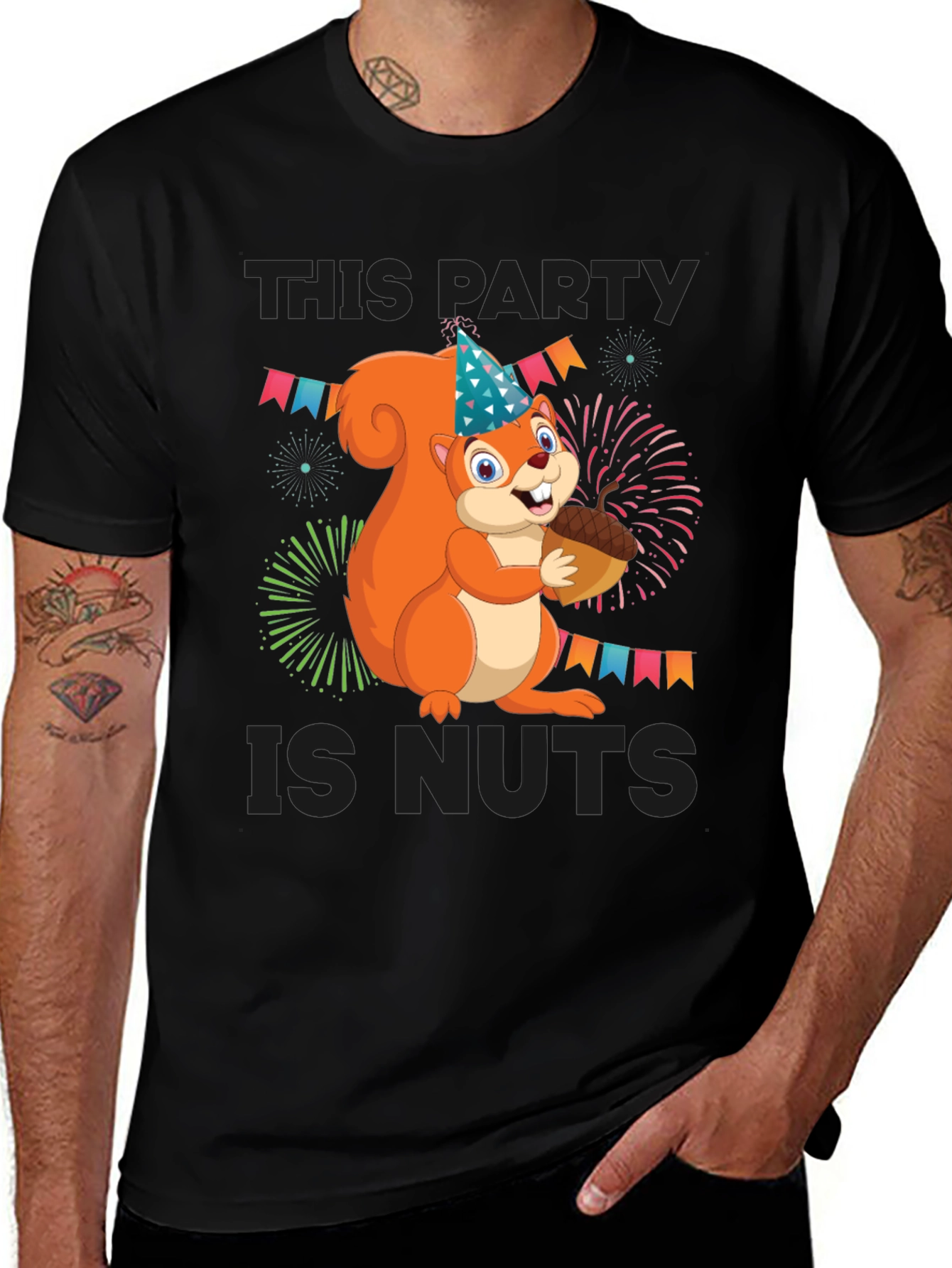 This Party is Nuts T-Shirt with Squirrel