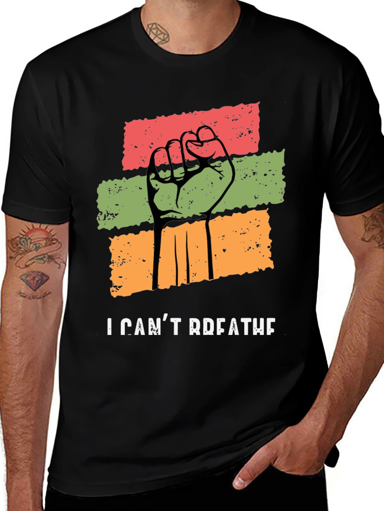 Variant 6 of I Can't Breathe Fist T-Shirt