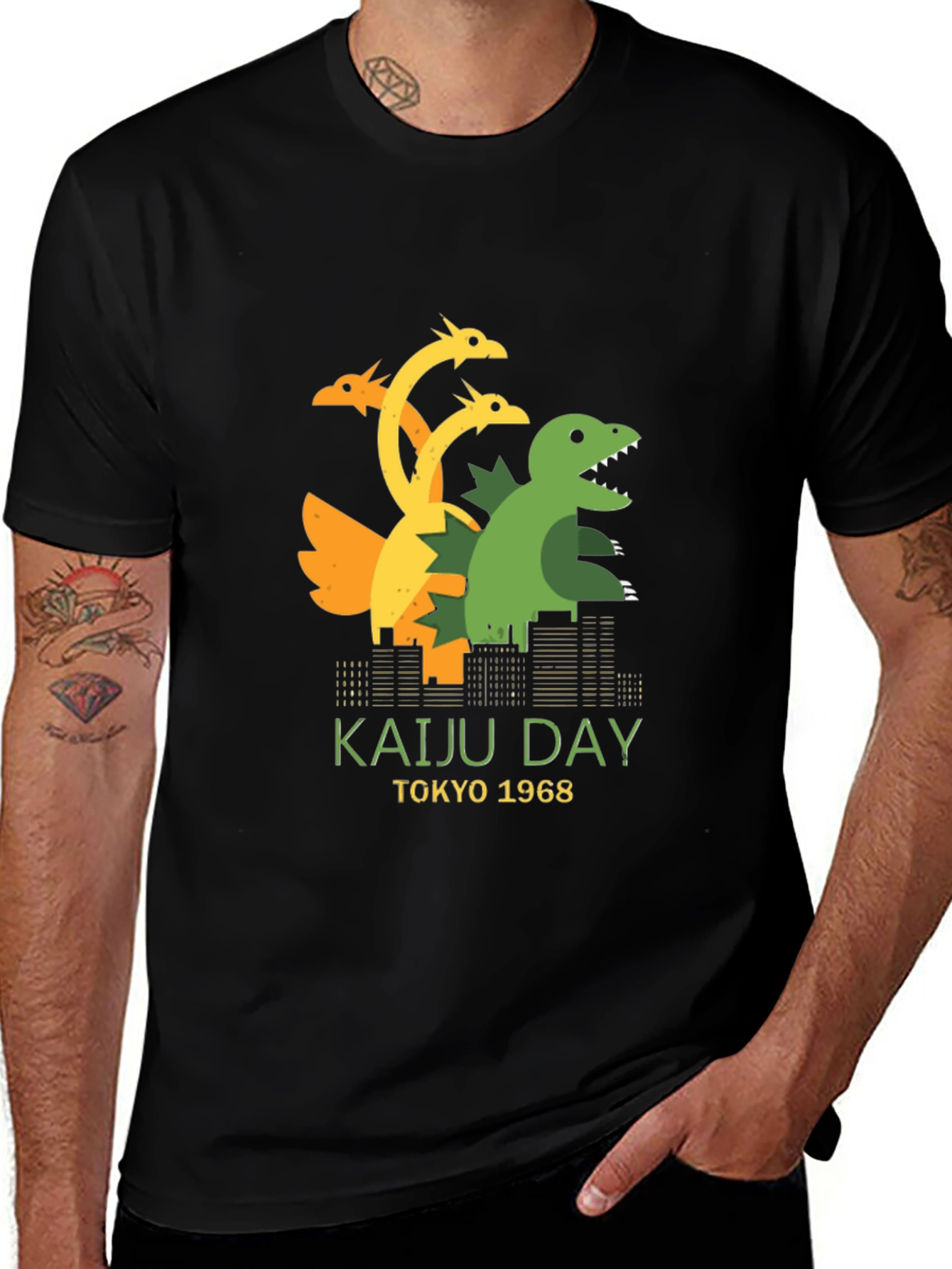 Variant 5 of Kaiju Day Tokyo 1968 Graphic T-Shirt