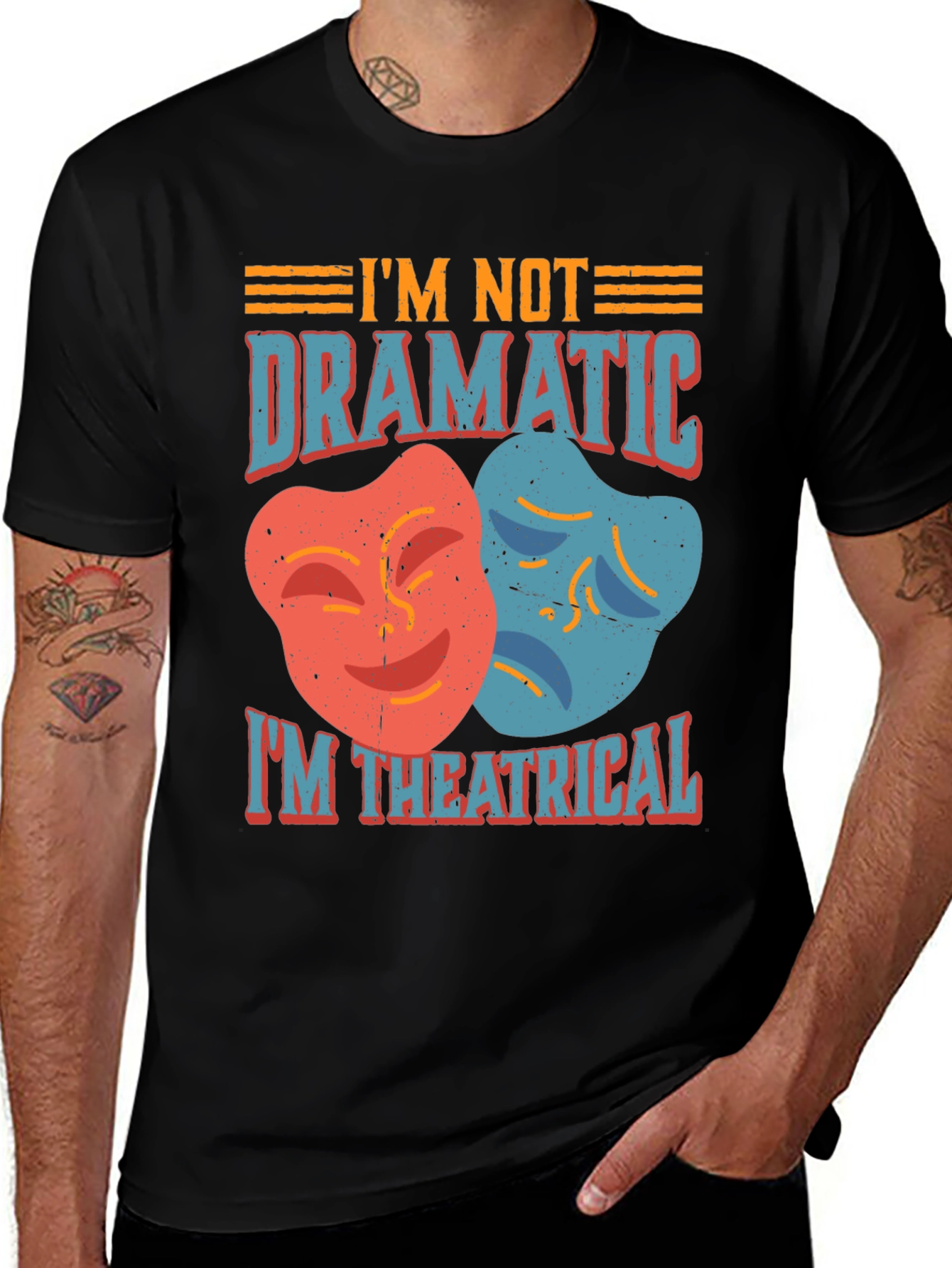 Variant 10 of Theatrical T-Shirt - Drama Masks