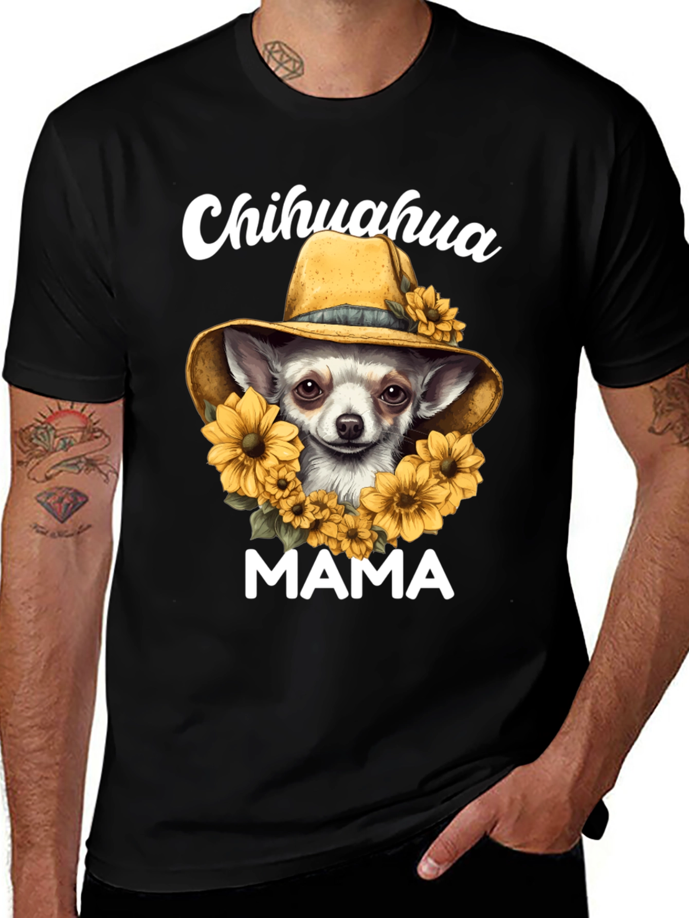 Variant 20 of Chihuahua Mama Sunflower T-Shirt