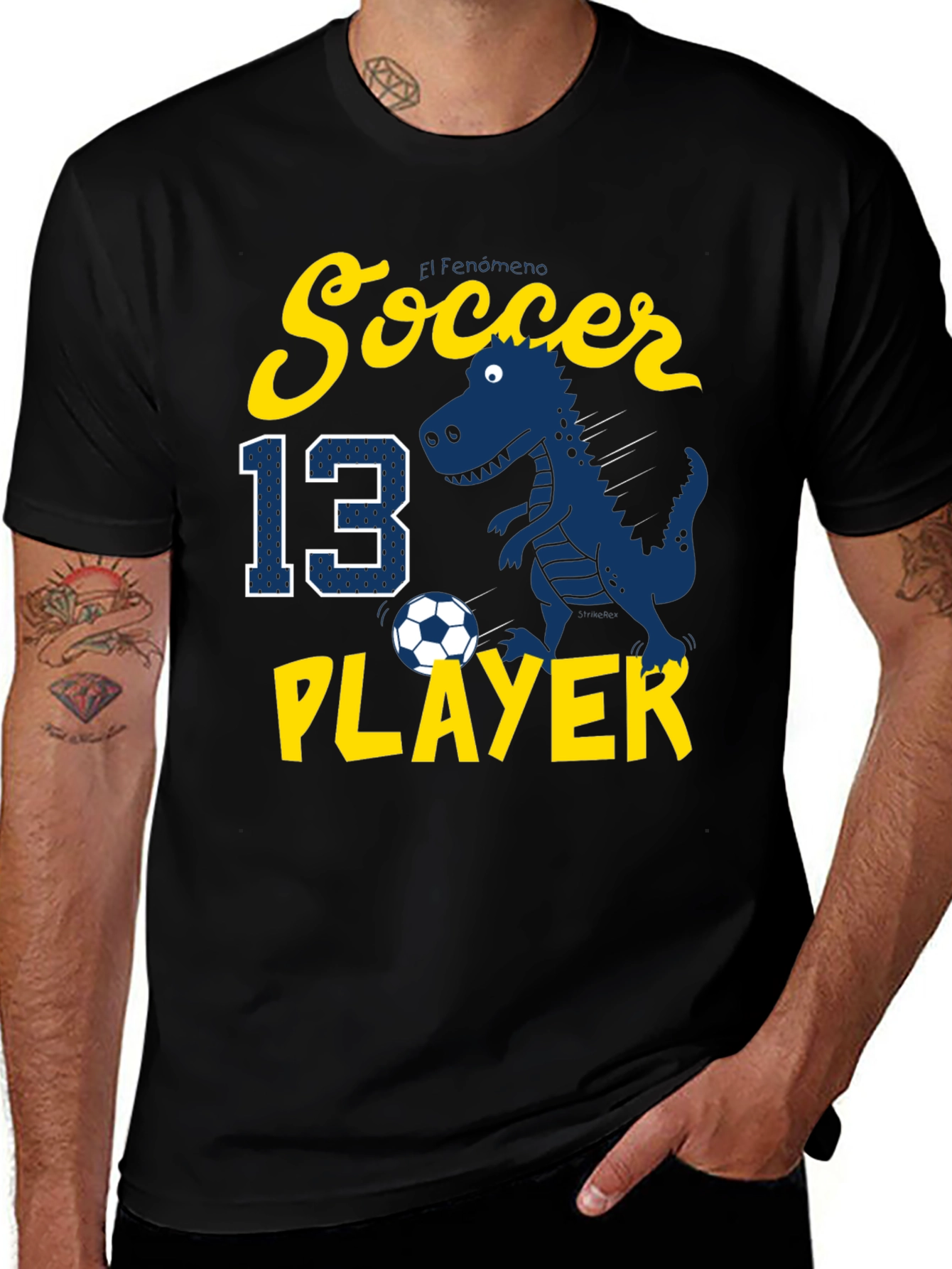 Variant 8 of Soccer 13 Dinosaur T-Shirt, Player Tee