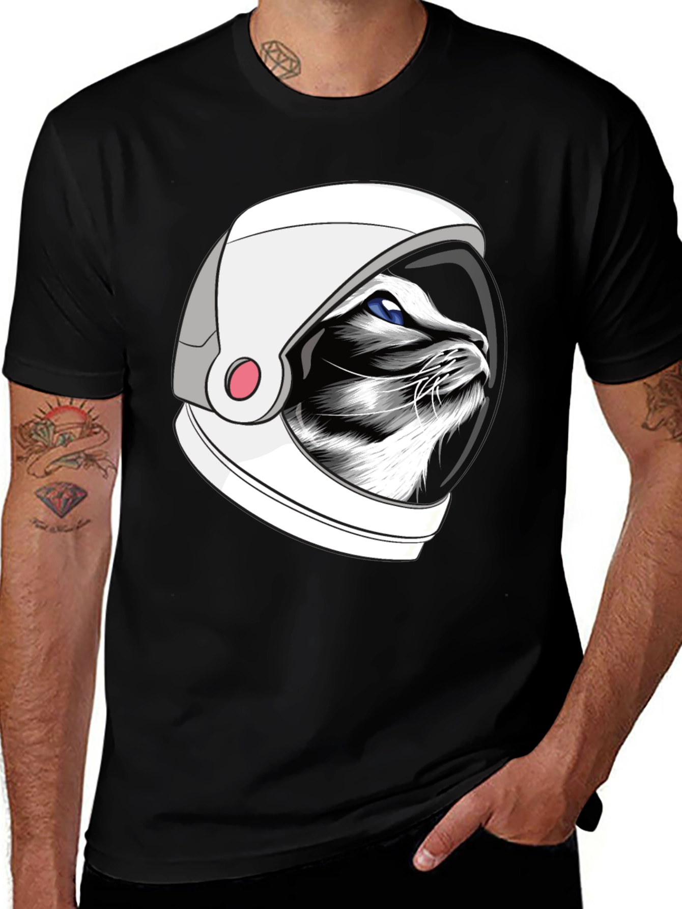 Variant 25 of Astronaut Cat Graphic T-Shirt