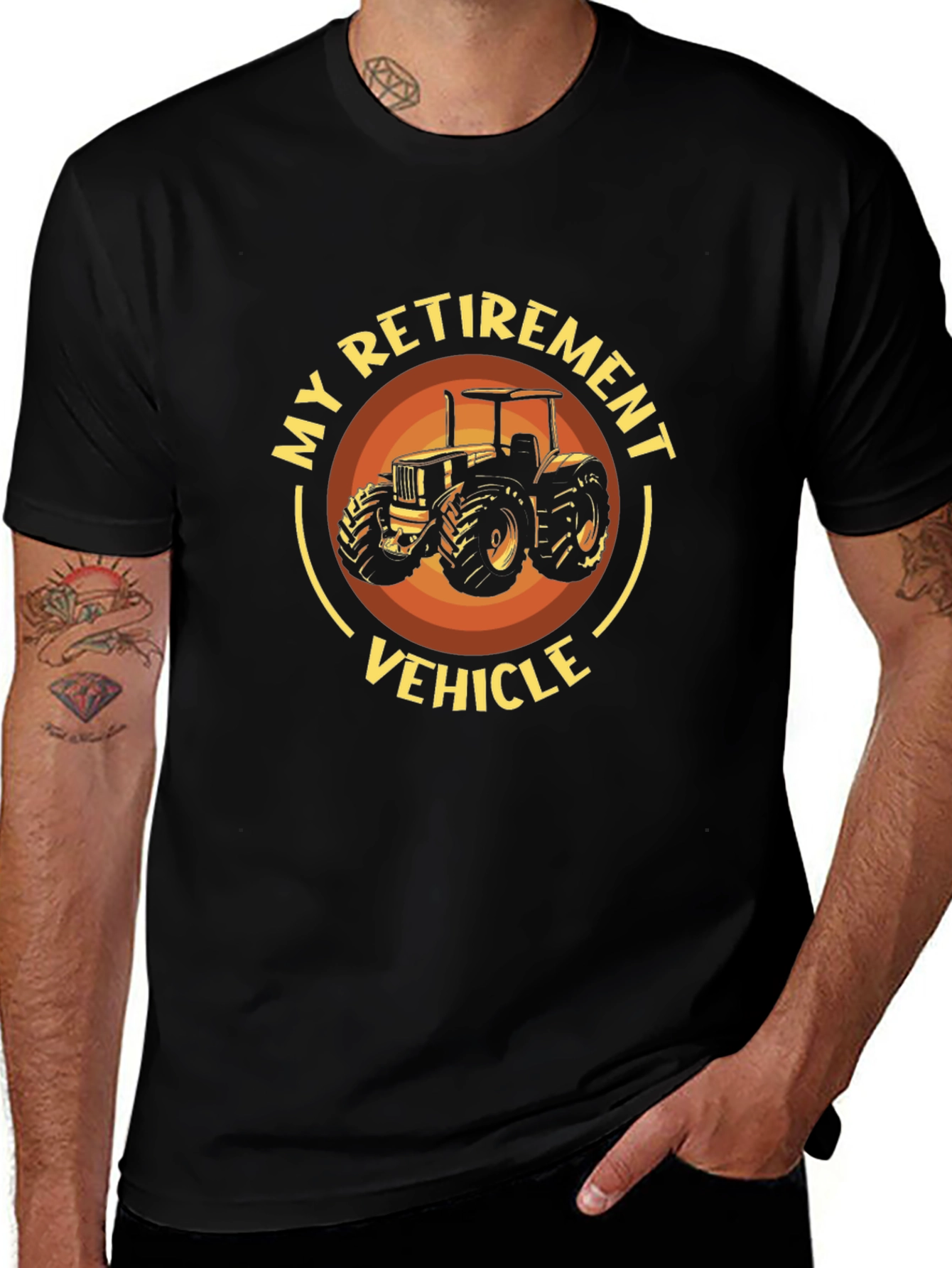 Variant 27 of Retirement Vehicle Tractor Graphic T-Shirt