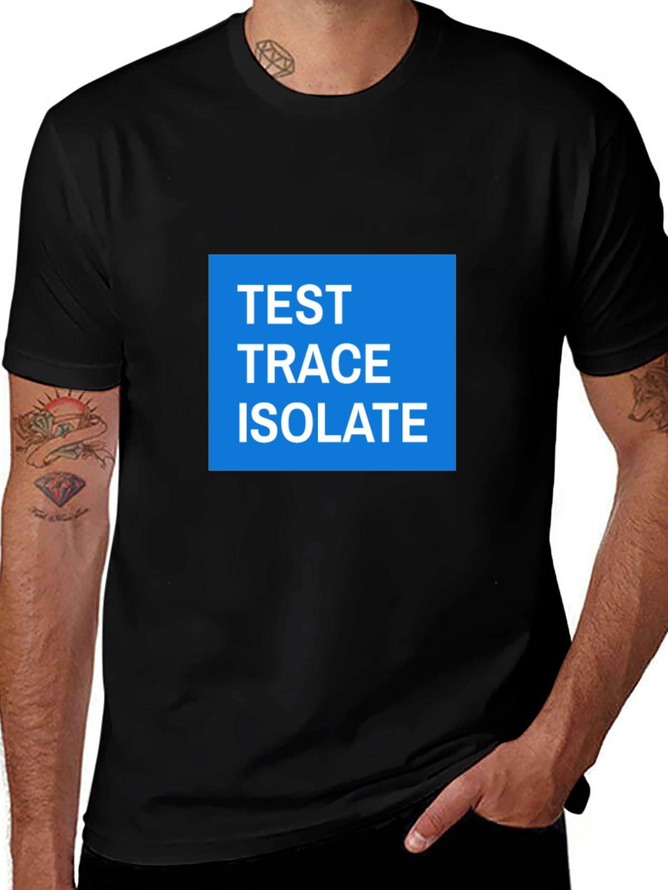 Variant 23 of Test Trace Isolate Graphic Tee - Black