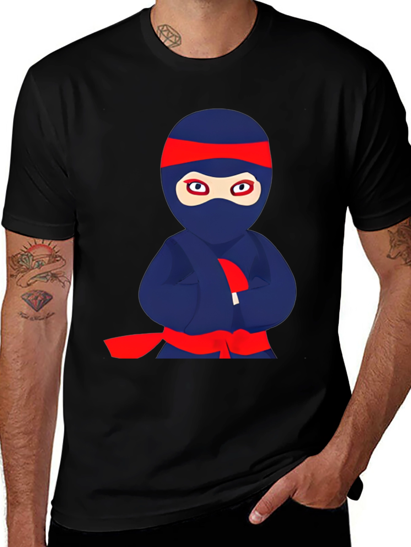Variant 2 of Ninja Cartoon Graphic T-Shirt - Fun Anime Style Tee