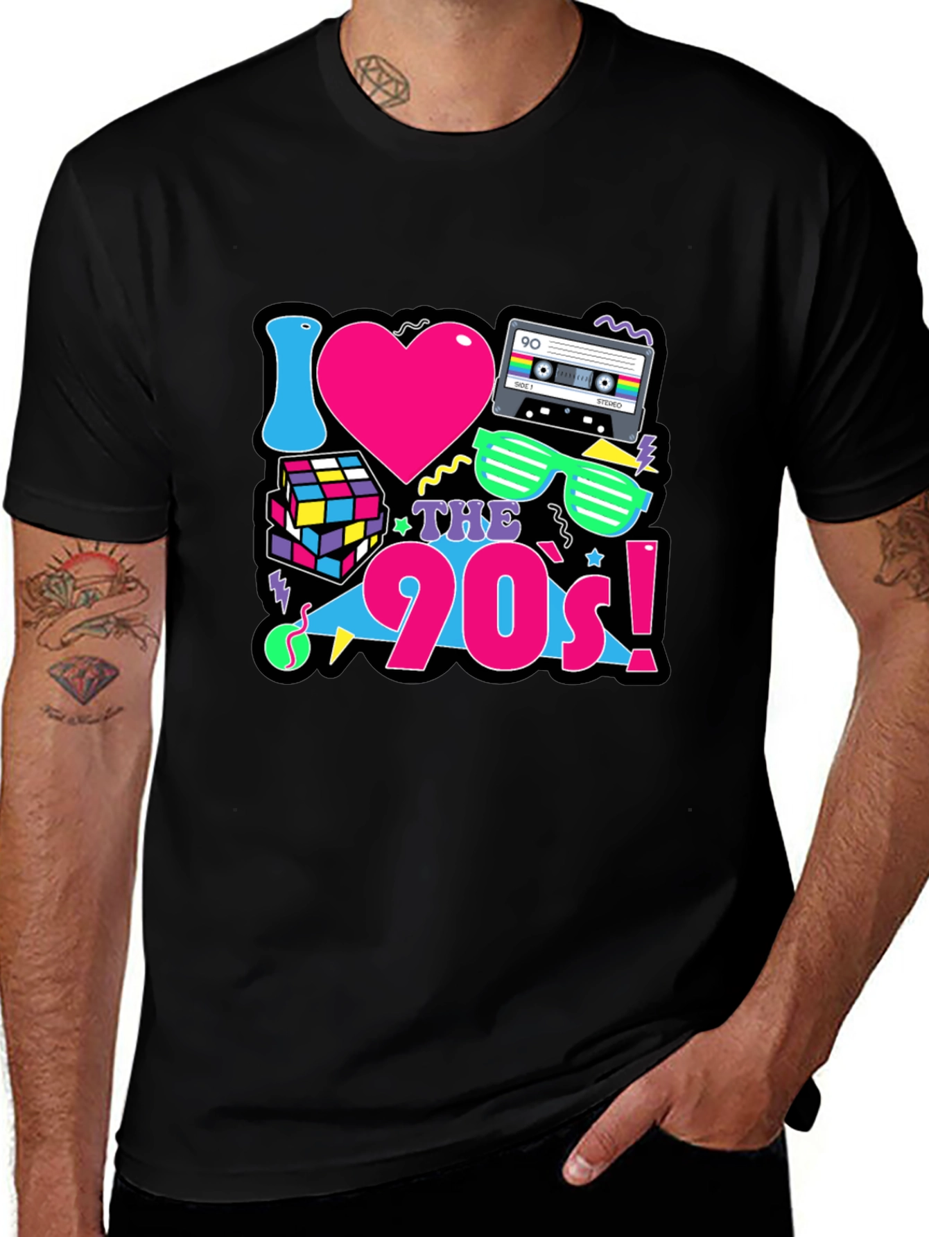 Variant 3 of I Love the 90s Retro Graphic T-Shirt