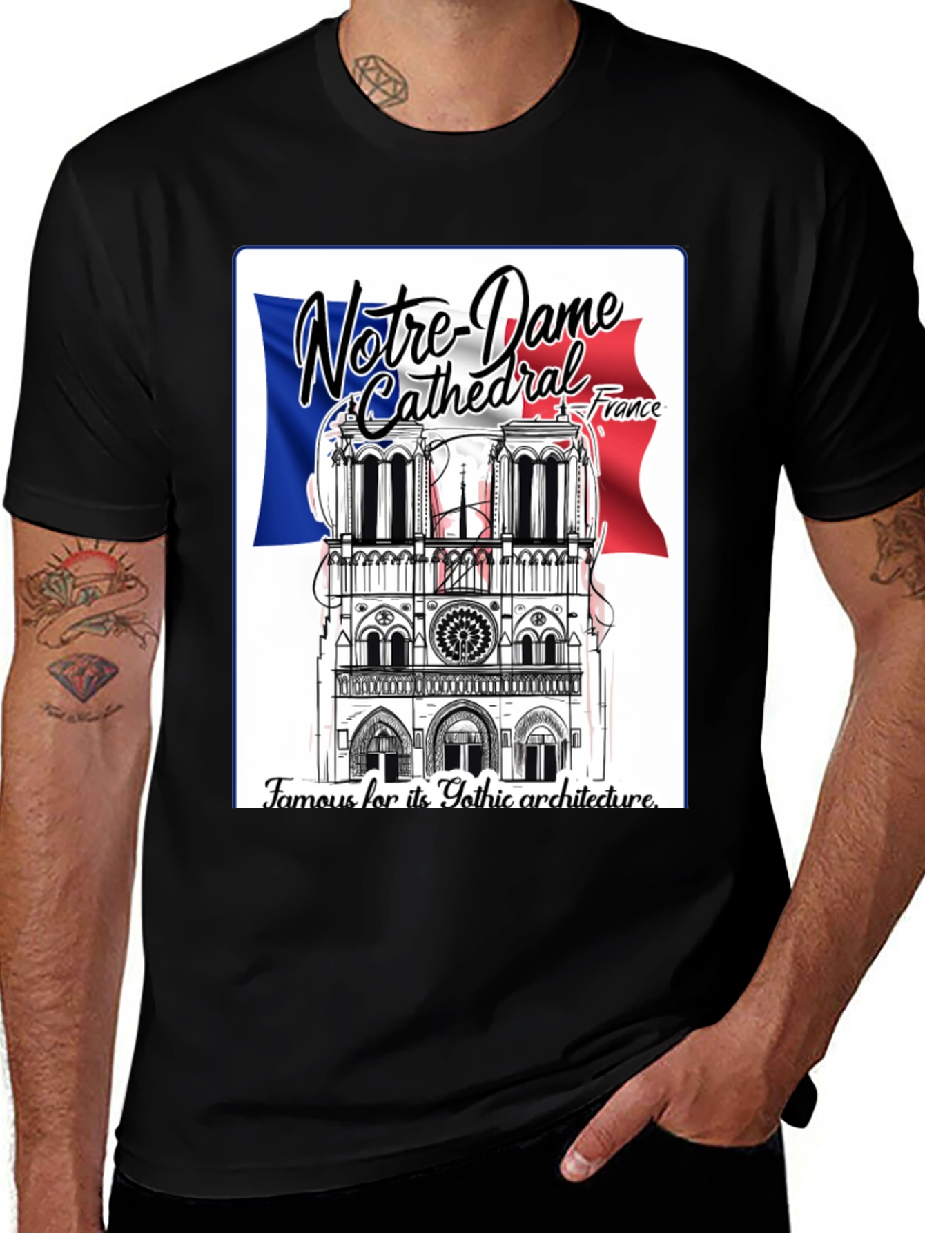 Variant 19 of Notre Dame Cathedral France Graphic Tee