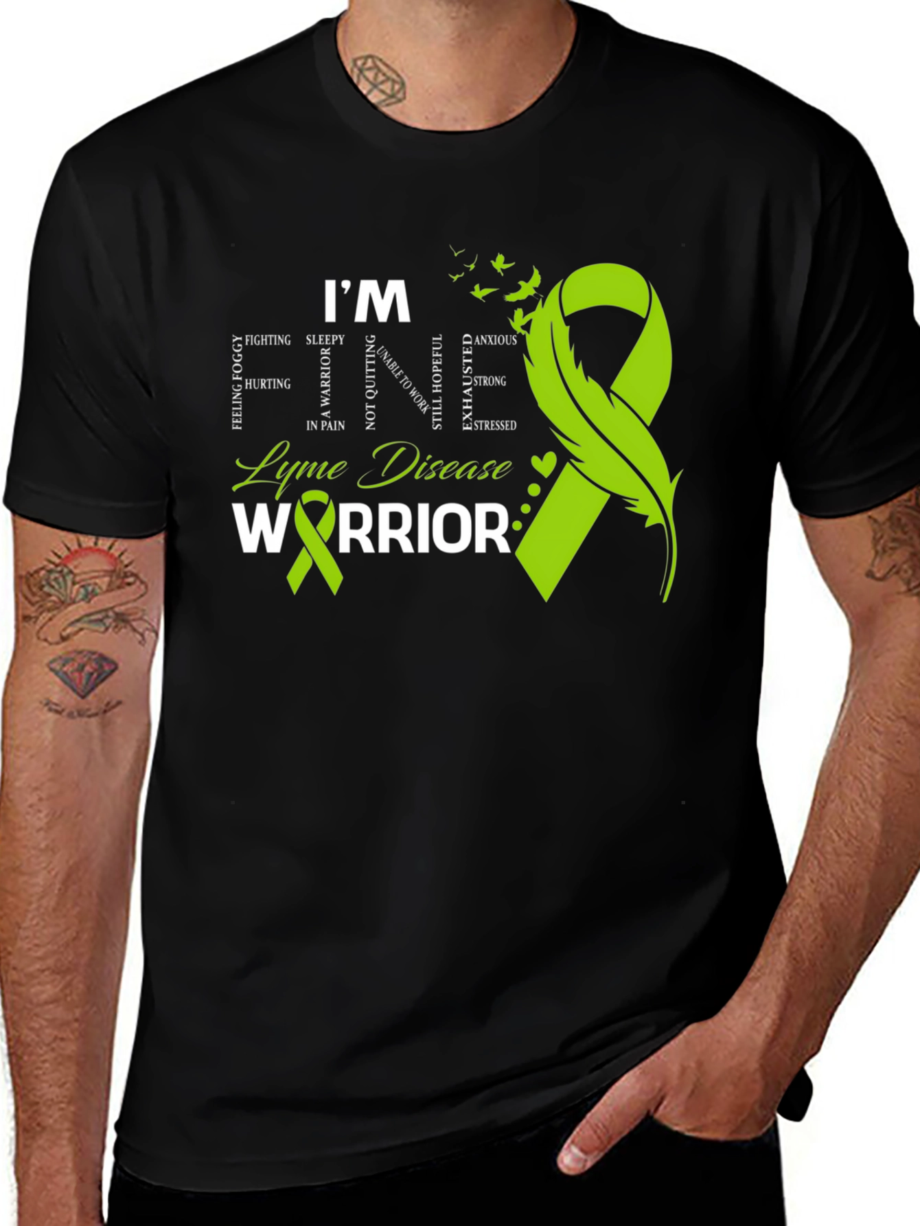 Lyme Disease Warrior T-Shirt - Awareness Ribbon