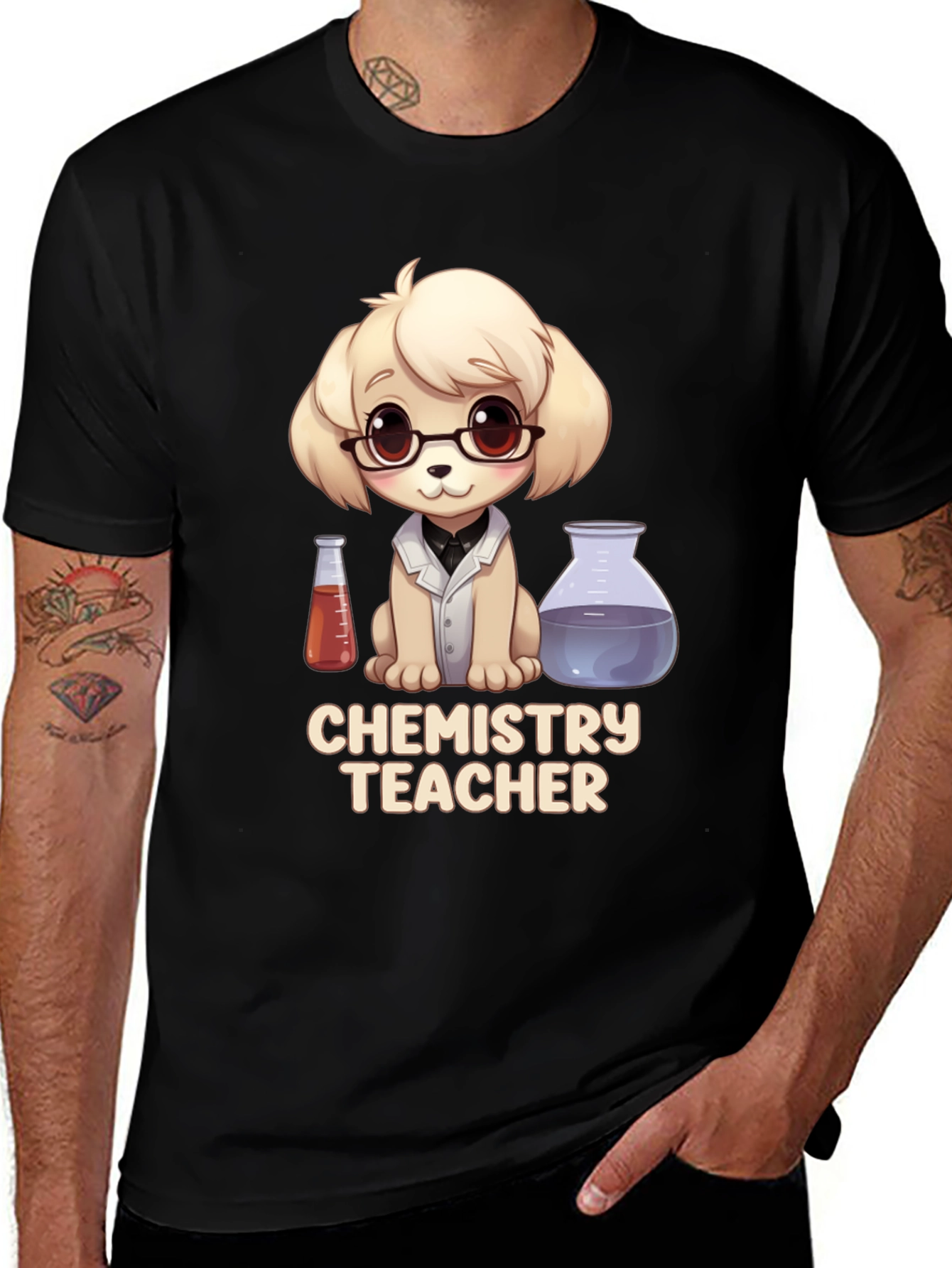 Variant 4 of Chemistry Teacher Dog T-Shirt