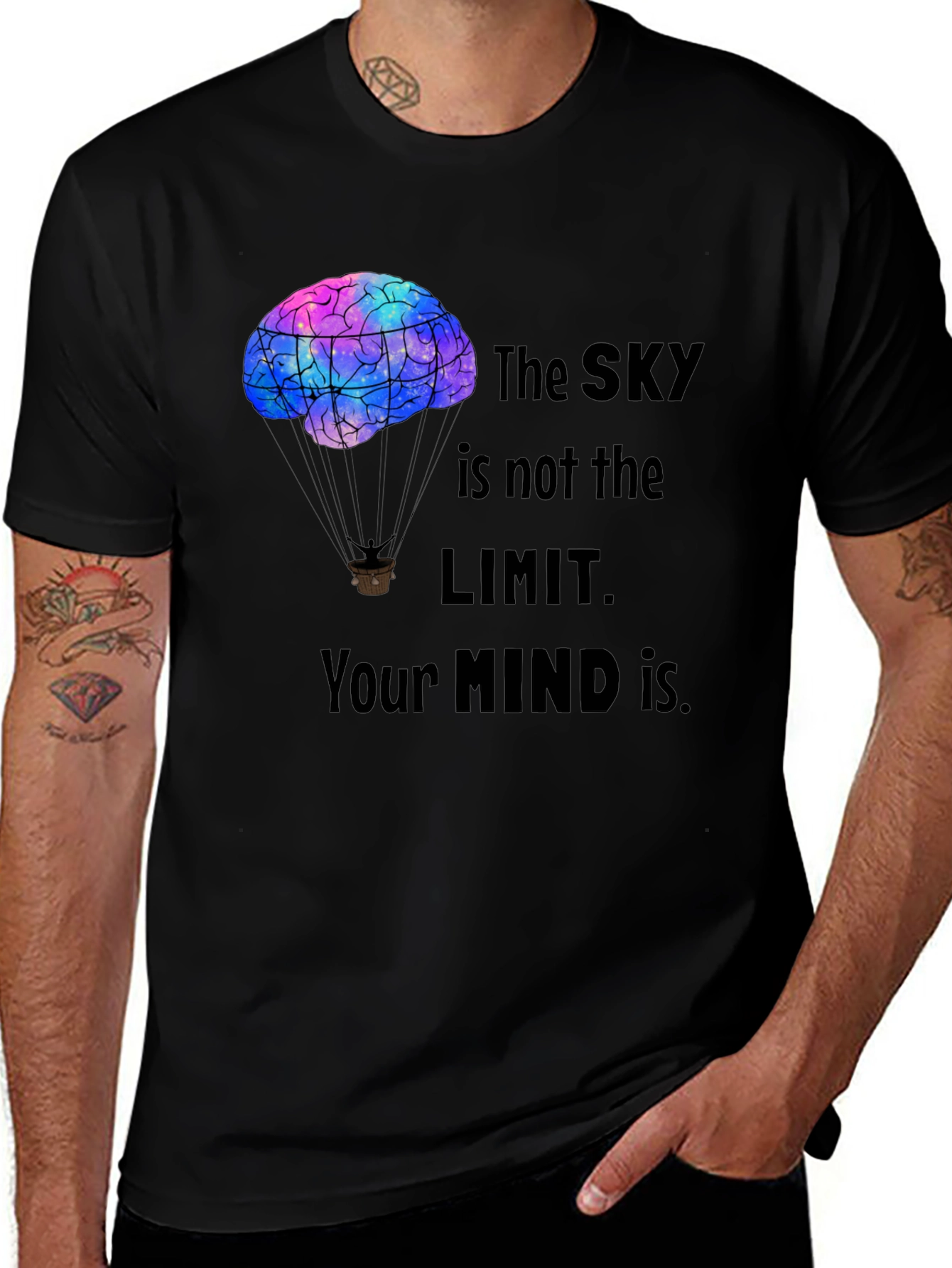 Variant 6 of Mind Over Sky Graphic T-Shirt - Inspiring Design