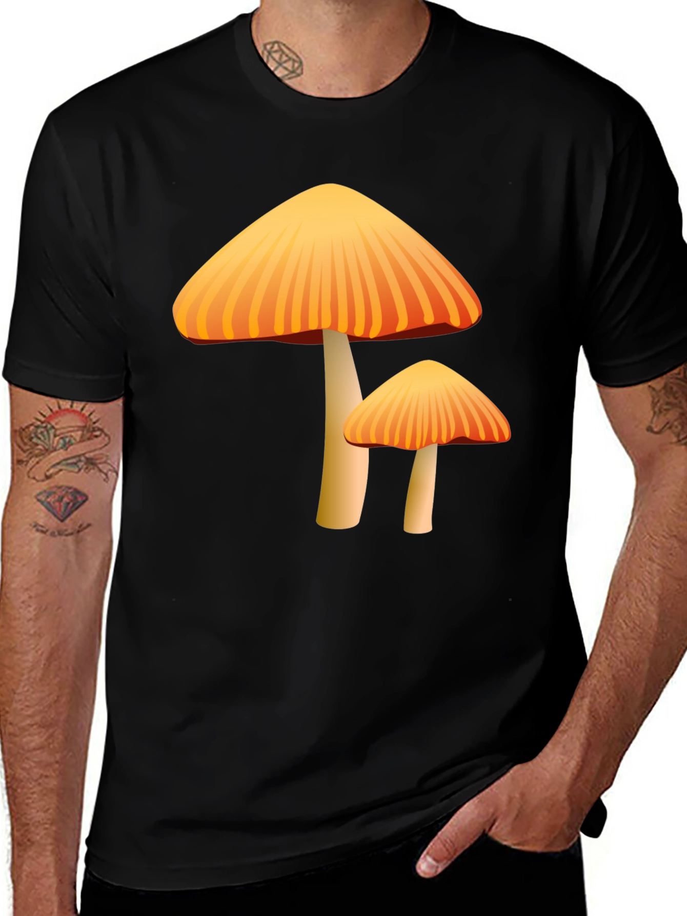 Variant 15 of Mushroom Graphic Tee - Funky Fungi Design