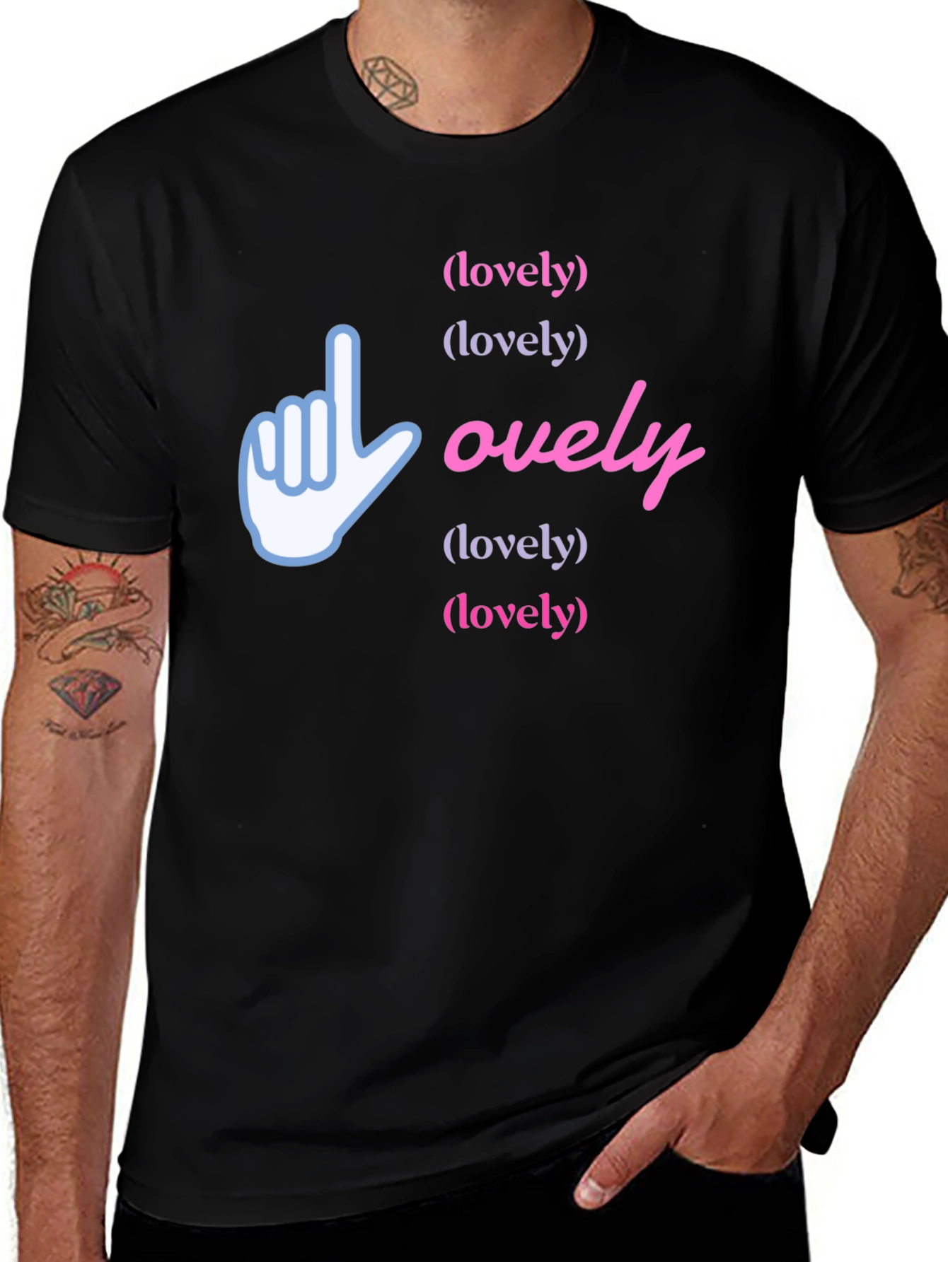 Variant 16 of Lovely Graphic Print Black T-Shirt