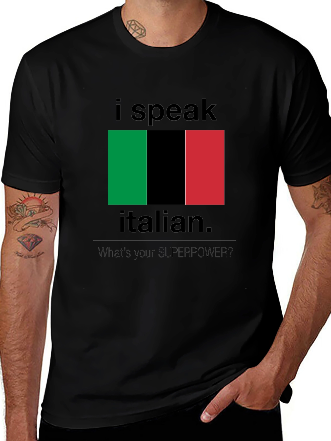 I Speak Italian T-Shirt Superpower Tee