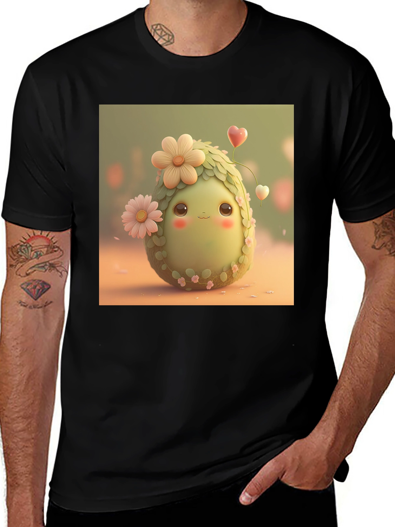 Variant 22 of Cute Avocado Character Graphic Tee
