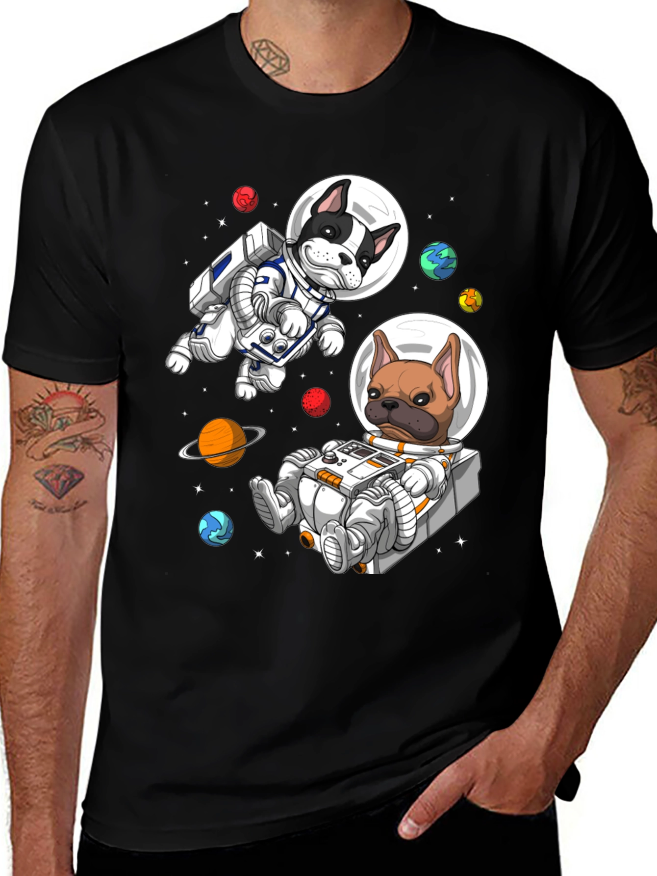 Variant 6 of Astronaut Dog Graphic Tee
