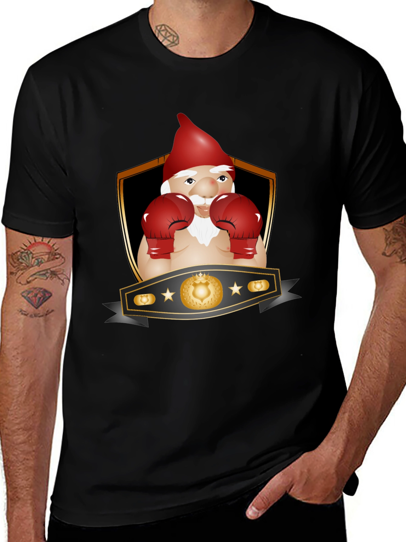 Variant 16 of Boxing Gnome Graphic Tee - Fun T-Shirt