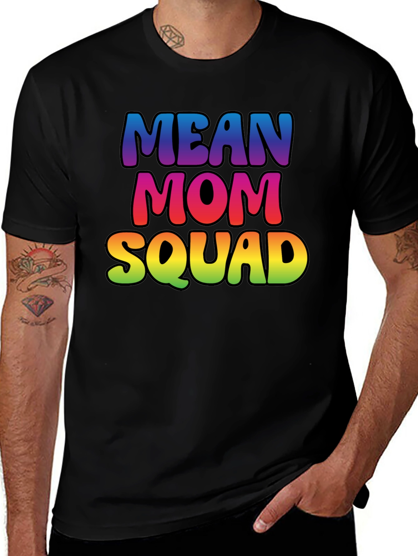 Variant 3 of Mean Mom Squad Rainbow Graphic Tee