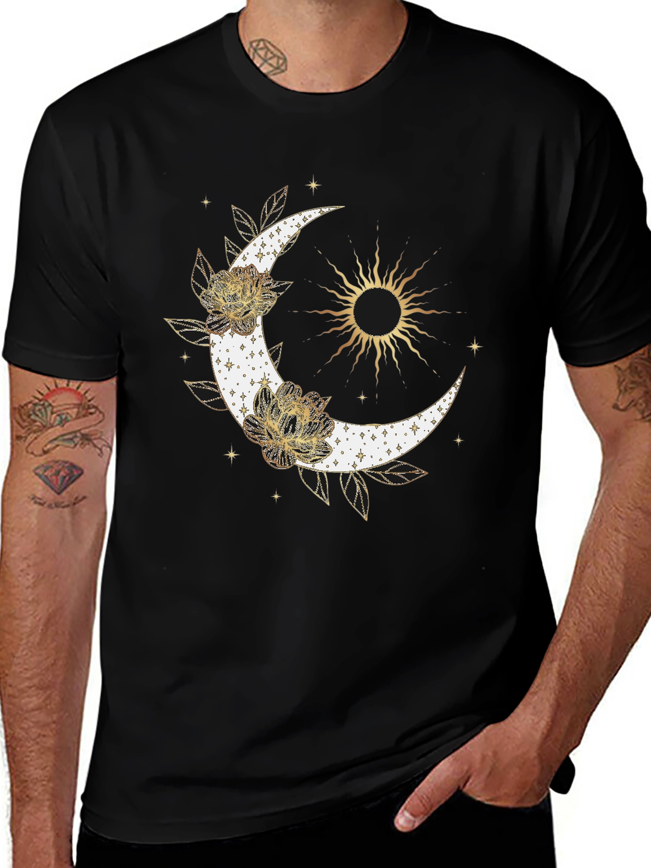 Variant 2 of Celestial Moon & Sun Graphic Tee