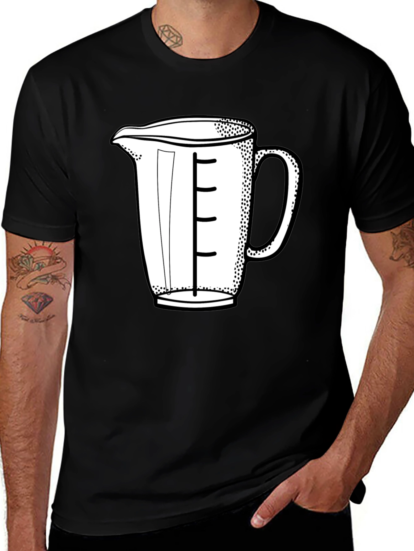 Black Measuring Cup Graphic T-Shirt main image
