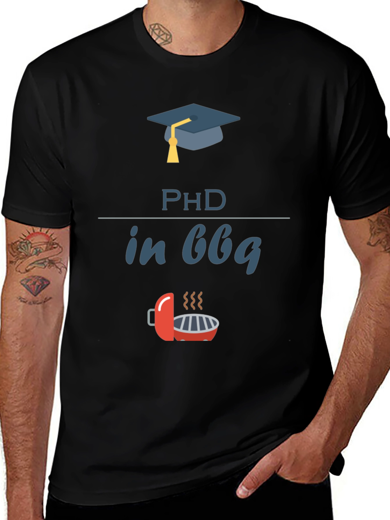 PhD in BBQ T-Shirt, Funny Grill Master Tee