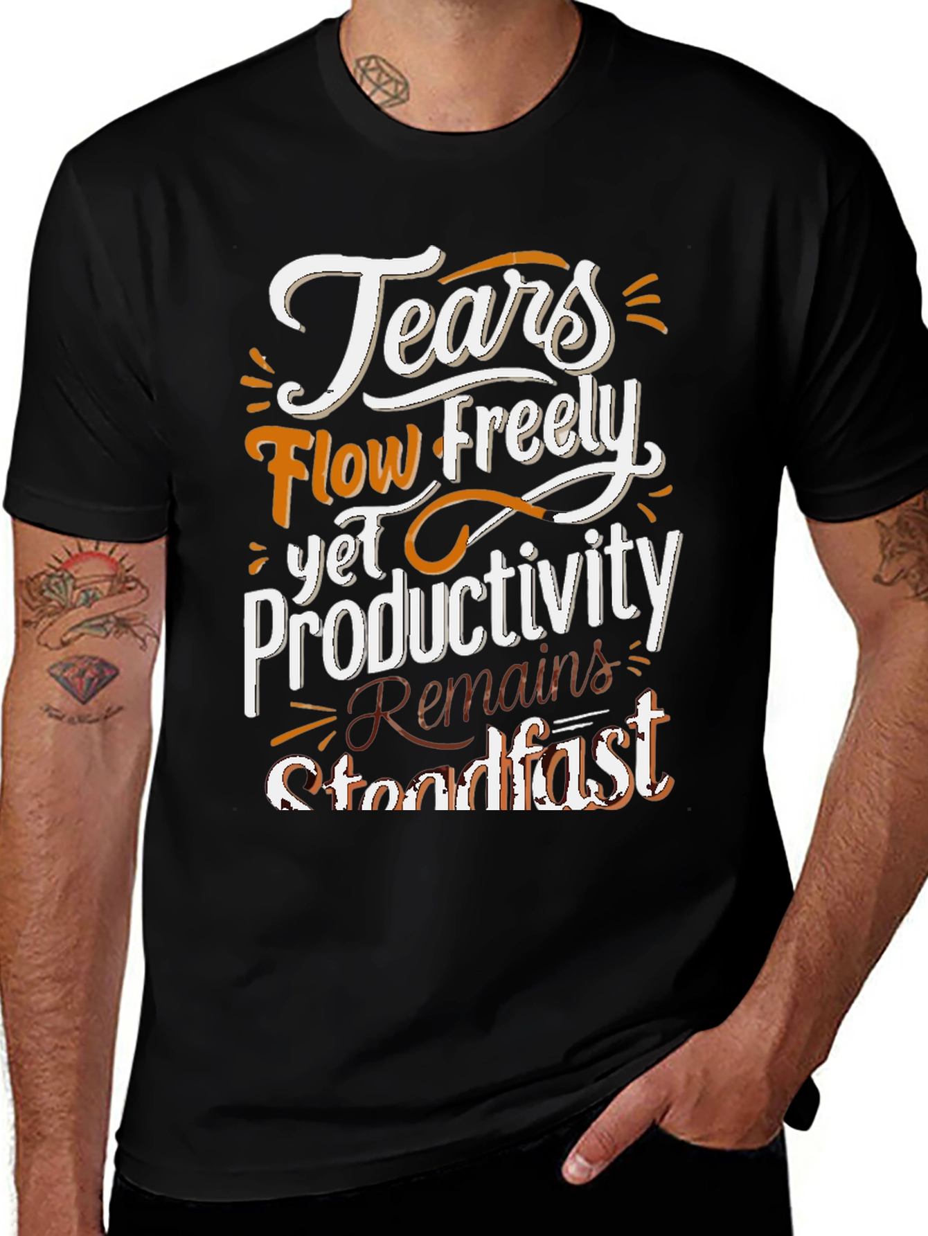 Variant 12 of Tears Flow Freely Graphic T-Shirt