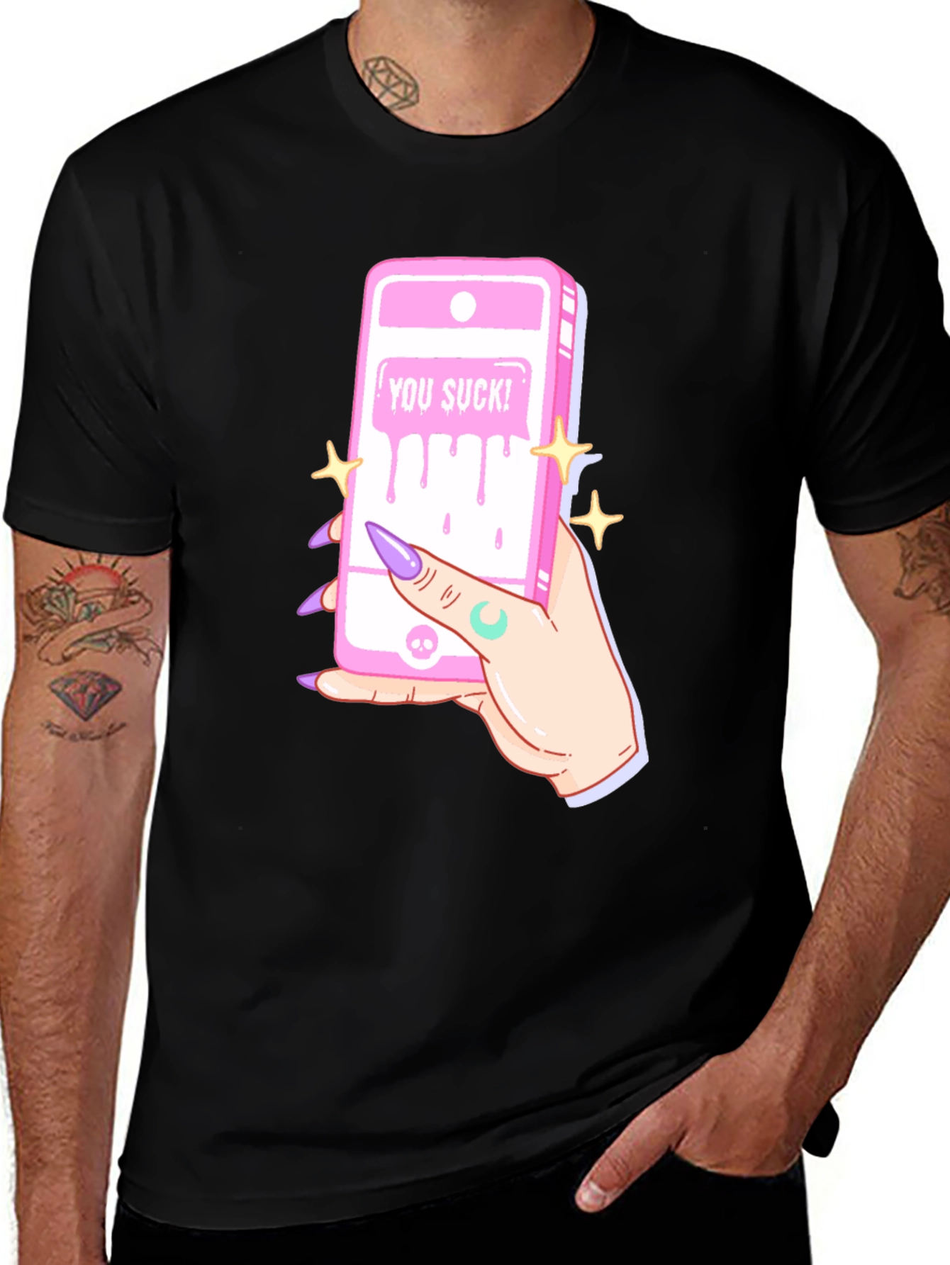 Variant 10 of You Suck! Graphic T-Shirt - Edgy Novelty Tee