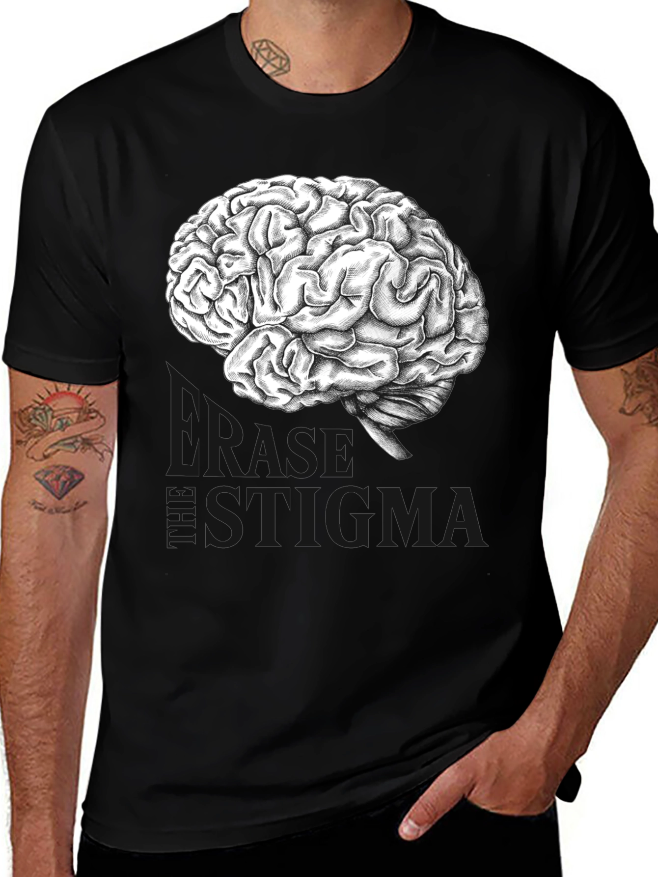Variant 7 of Brain Graphic Tee - Era of the Stigma
