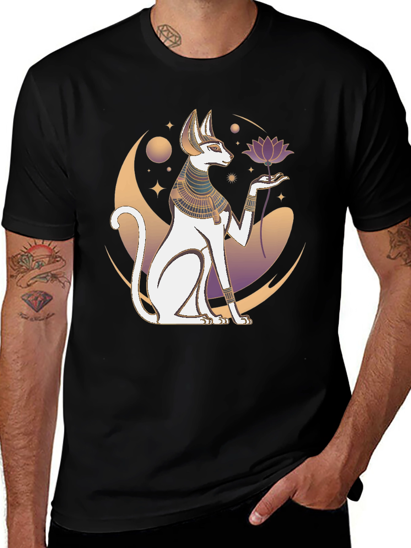 Variant 17 of Egyptian Cat T-Shirt - Unique Graphic Tee