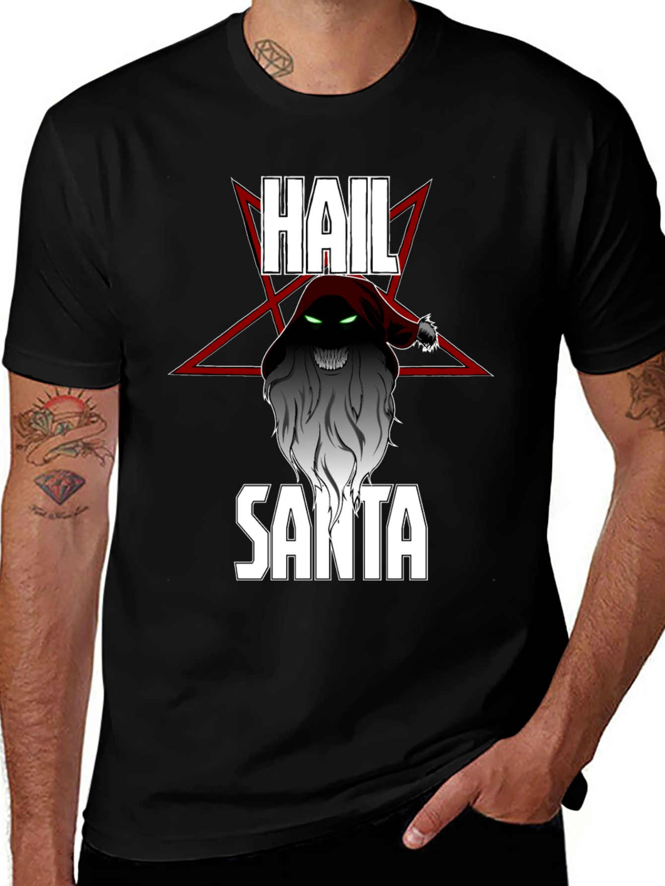 Hail Santa Graphic T-Shirt - Festive & Fun!