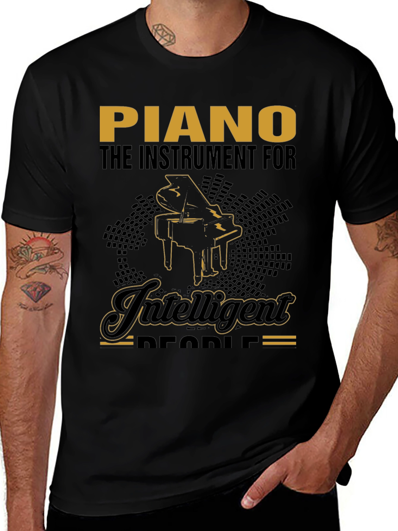 Variant 14 of Piano Intelligent People Graphic T-Shirt