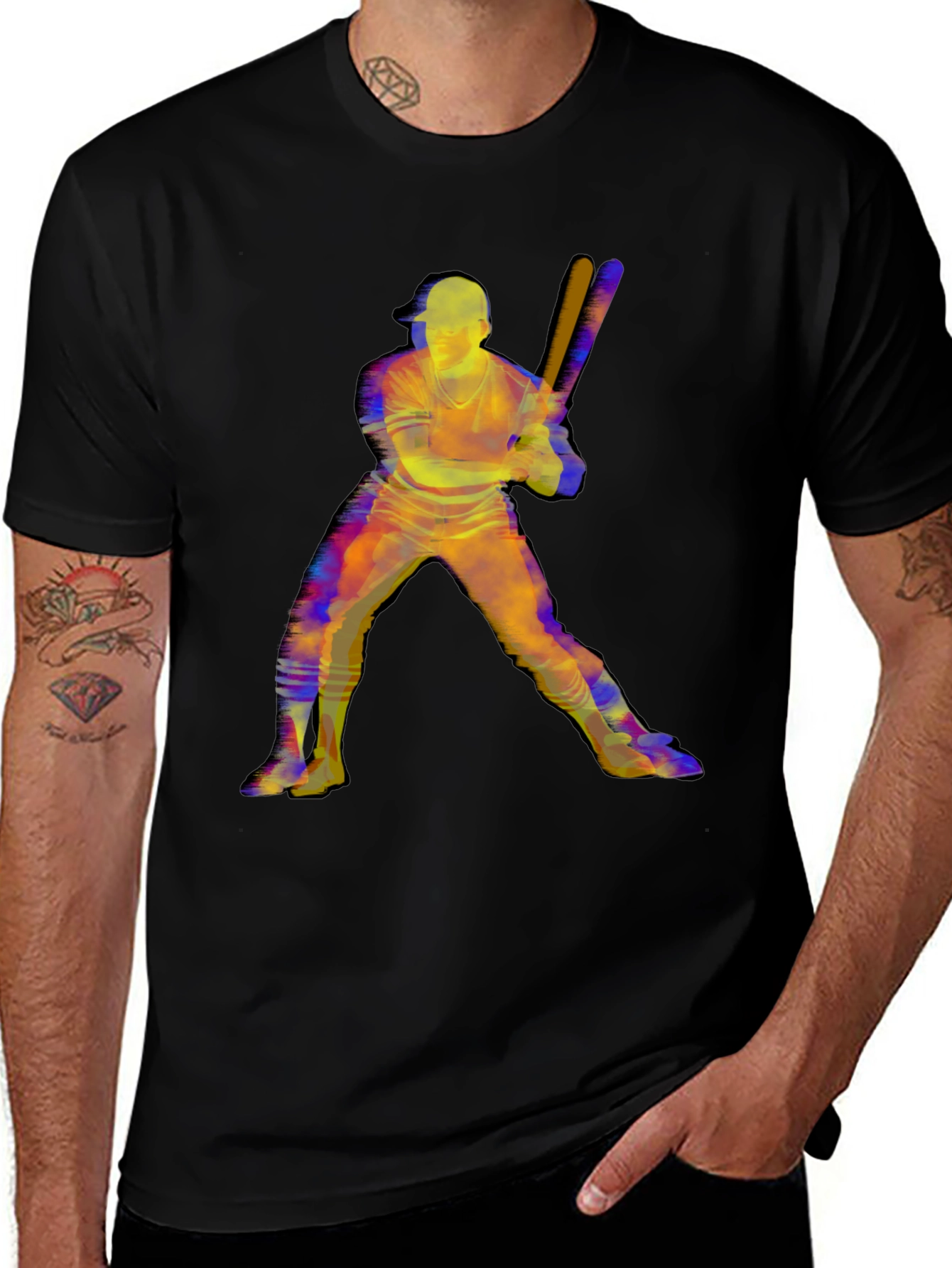 Variant 8 of Baseball Player Graphic T-Shirt - Trendy Men's Tee