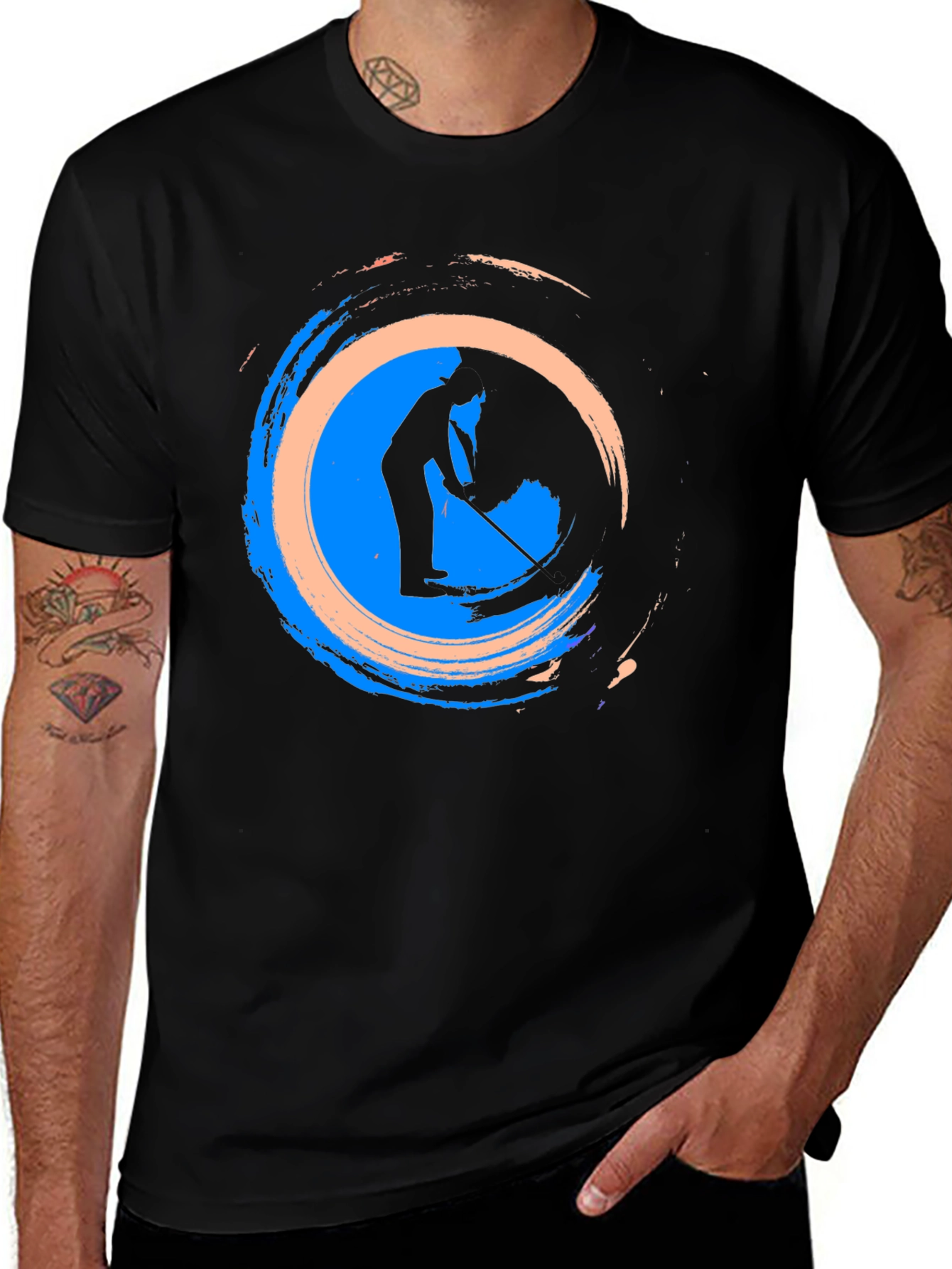 Variant 4 of Abstract Golf T-Shirt - Stylish Graphic Tee