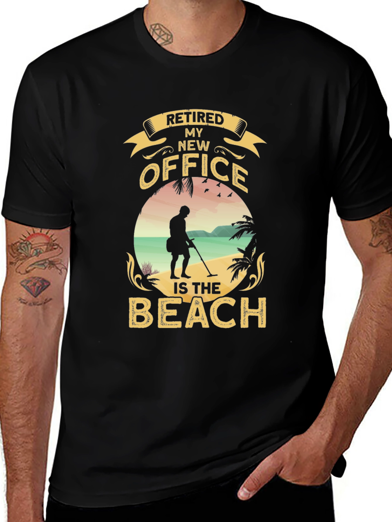 Variant 27 of Retired My New Office Beach T-Shirt