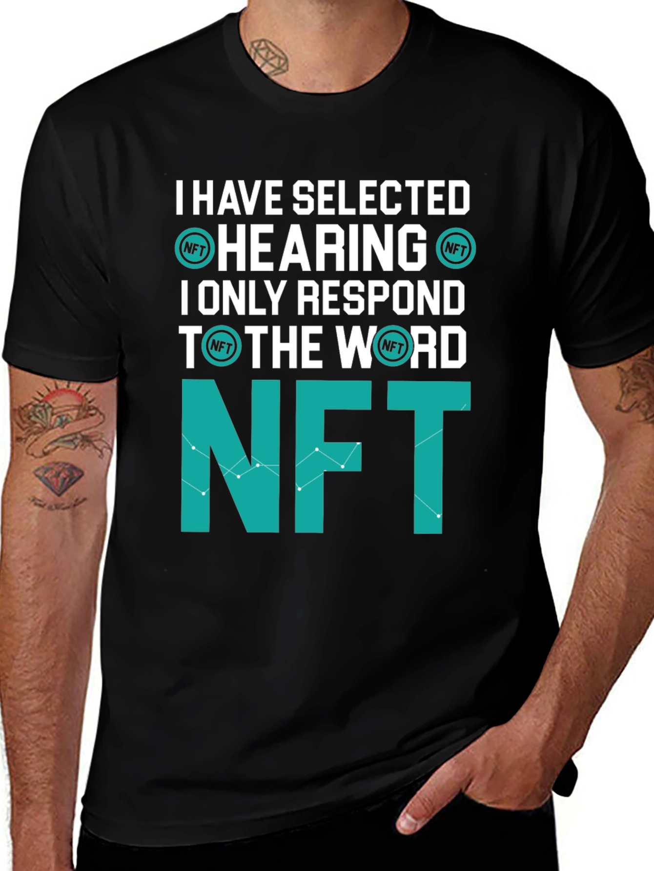 NFT Hearing T-Shirt - I Only Respond to the Word NFT