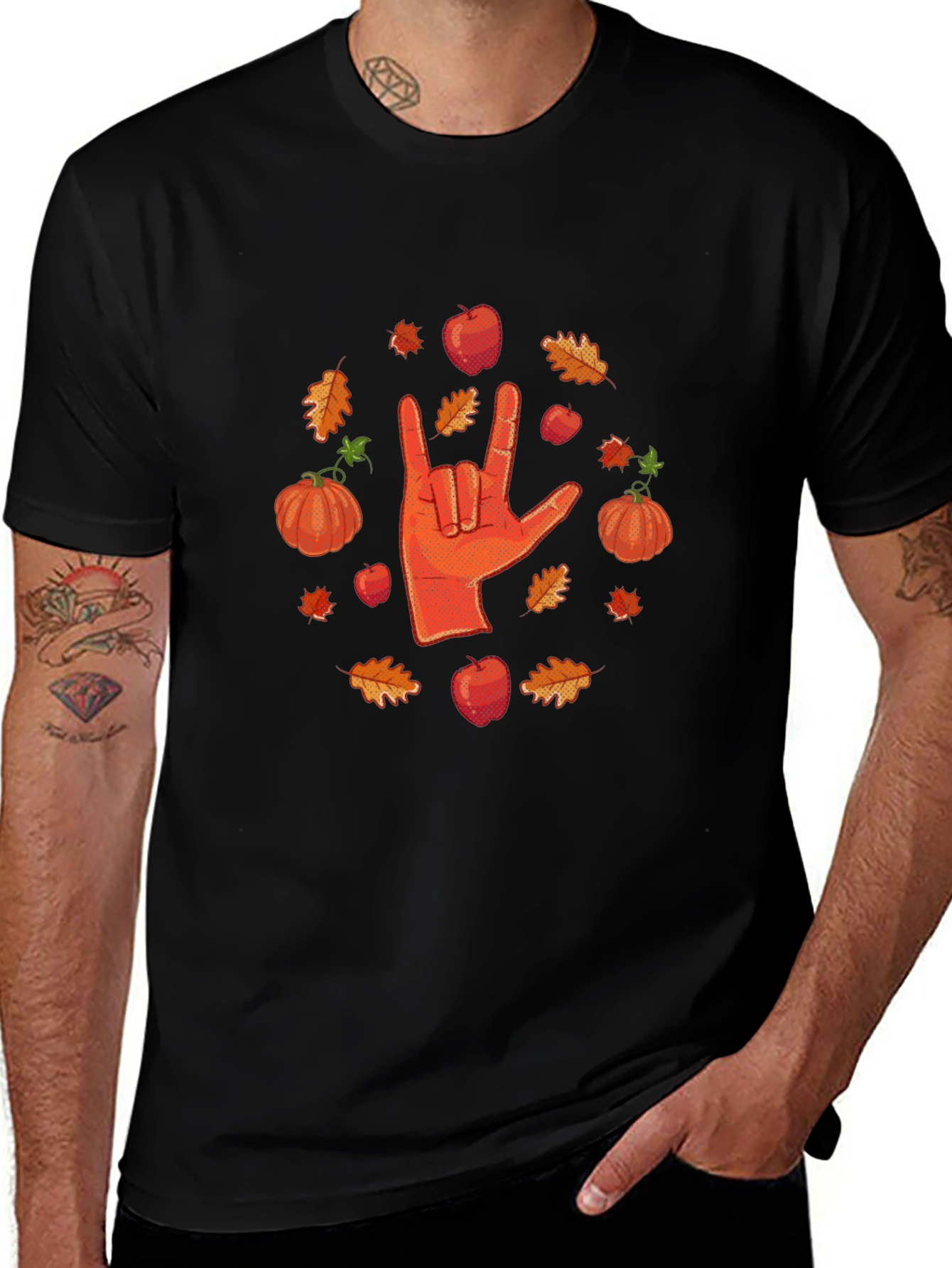 Variant 10 of Fall I Love You Hand Sign T-Shirt