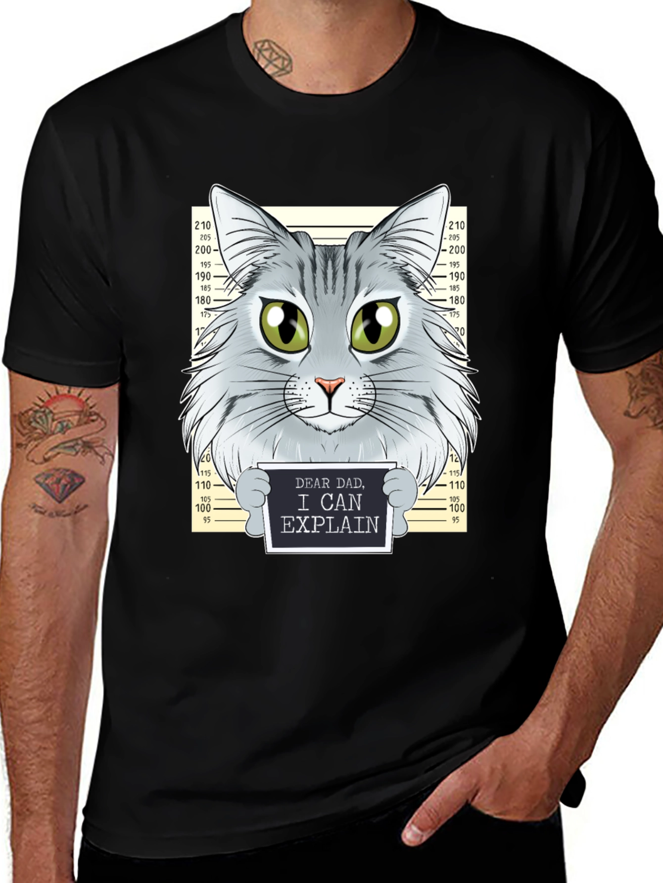 Variant 7 of Dear Dad Funny Cat T-Shirt