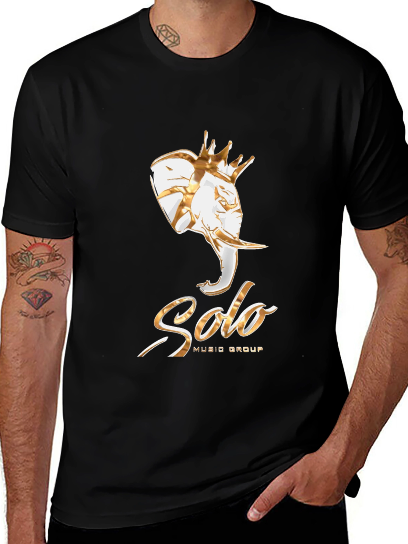 Variant 11 of Solo Music Group Graphic T-Shirt, Black