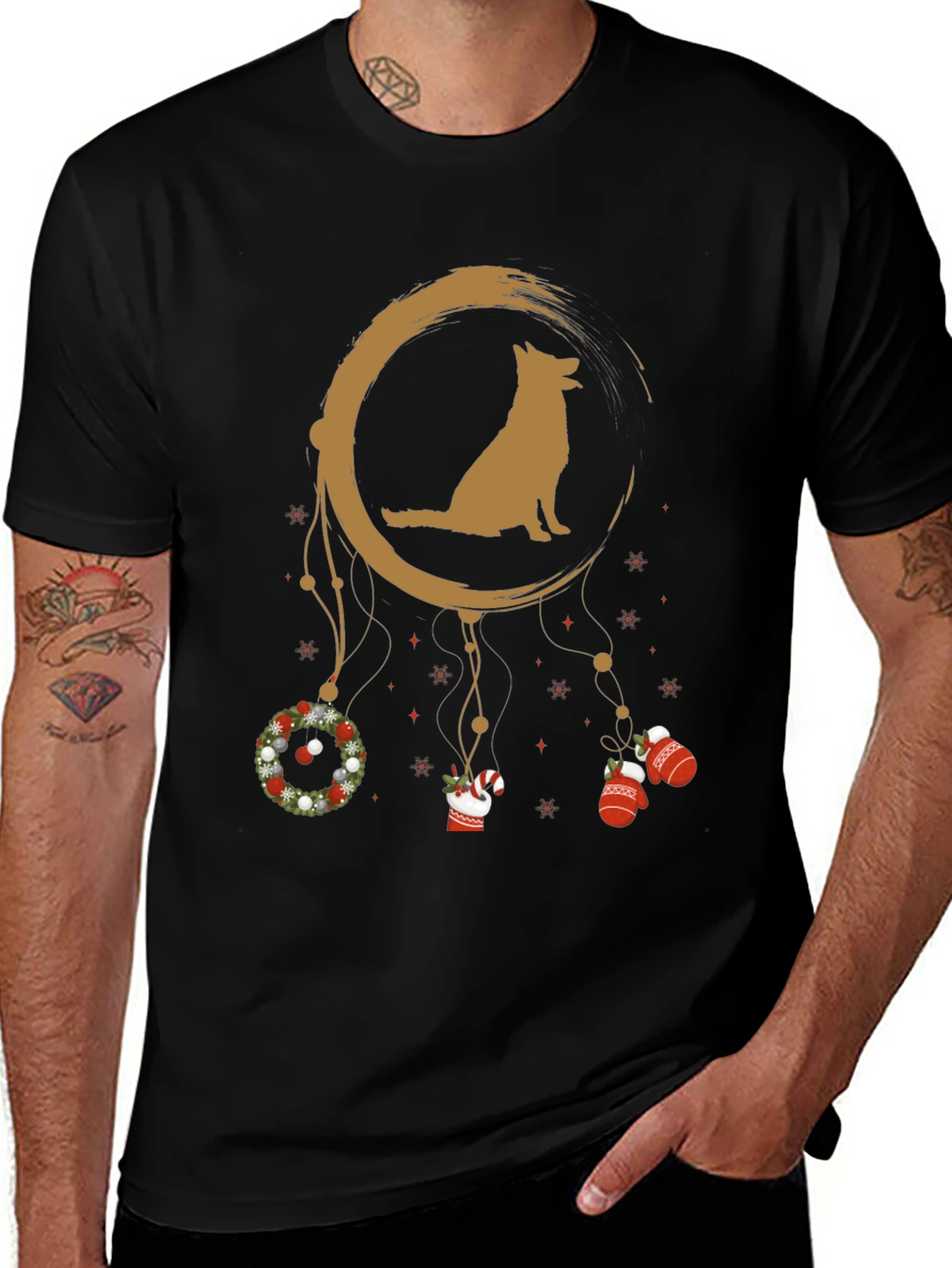 Variant 19 of Dog Dreamcatcher Christmas T-Shirt