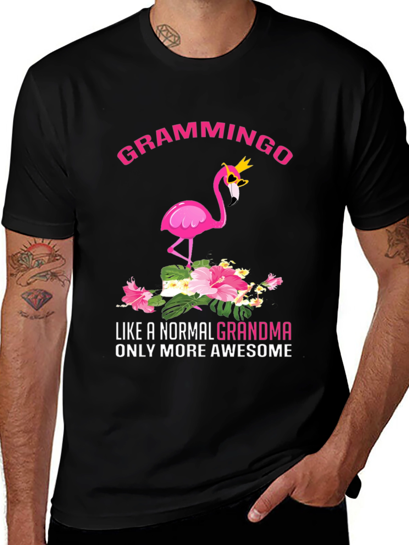 Variant 22 of Grammingo T-Shirt - Awesome Grandma Flamingo Design