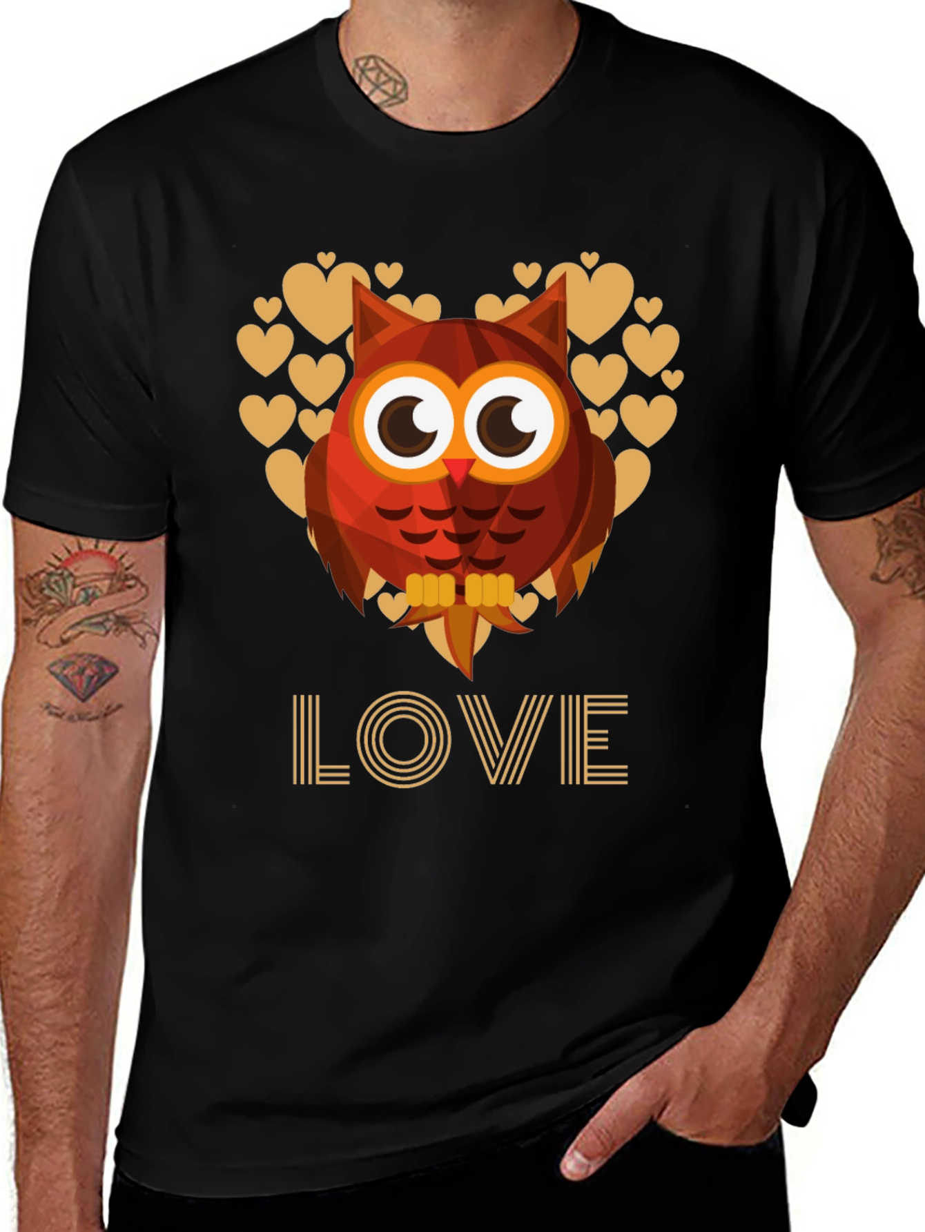 Variant 16 of Owl Love Graphic Tee - Cute Valentine's Day Shirt
