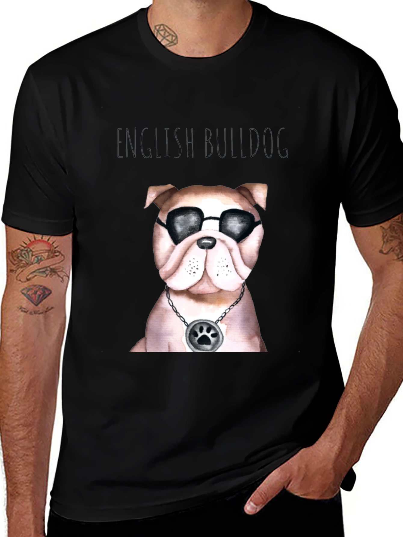 Variant 28 of Cool English Bulldog Graphic Tee