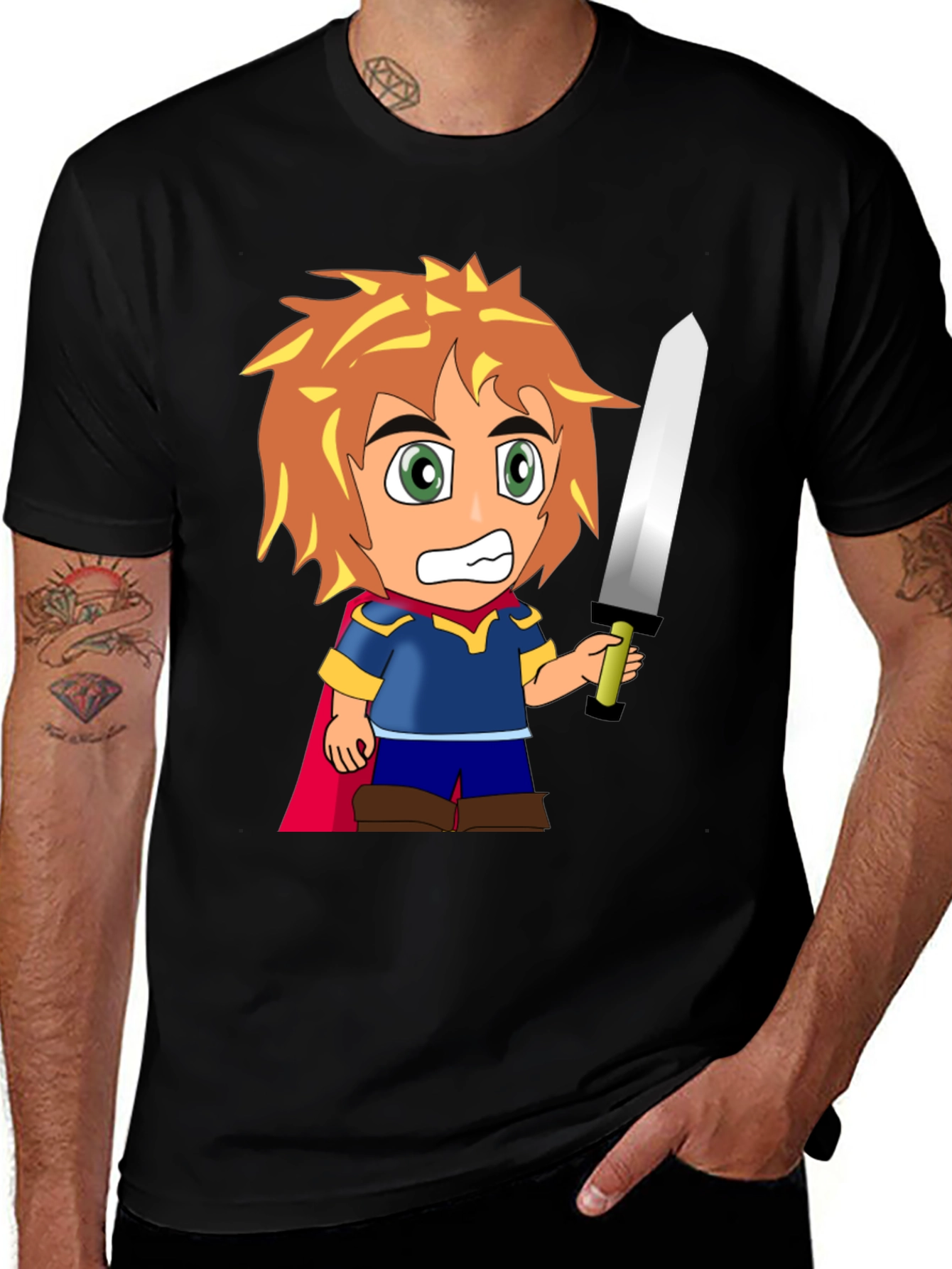 Variant 10 of Cartoon Knight Graphic Tee
